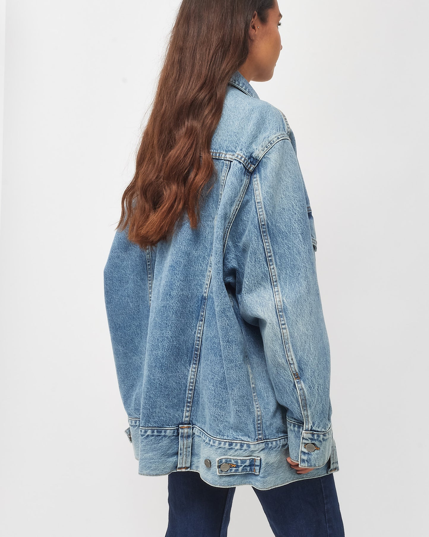 Khaite Blue Grizzo Denim Jacket - L