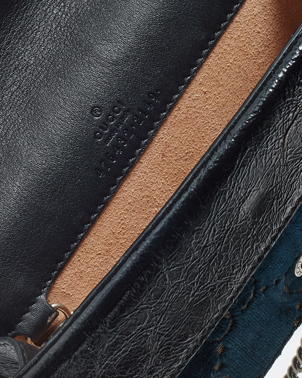 Gucci Dark Green Velvet Monogram & Jewel Super Mini Dionysus Crossbody Bag