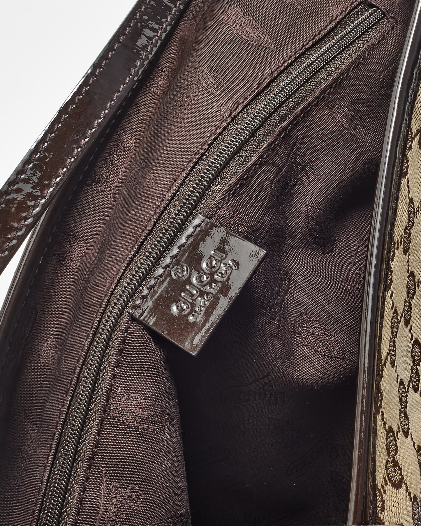 Gucci Brown Monogram Canvas & Web Jolie Tote (No Charms)