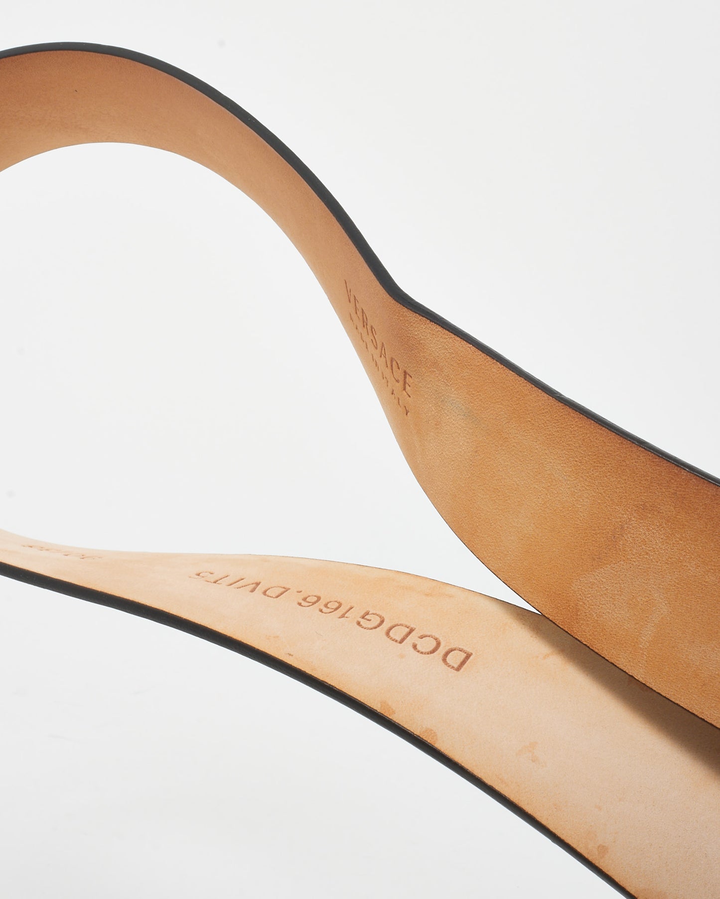 Versace Black Leather Medusa Head Belt - 90/36