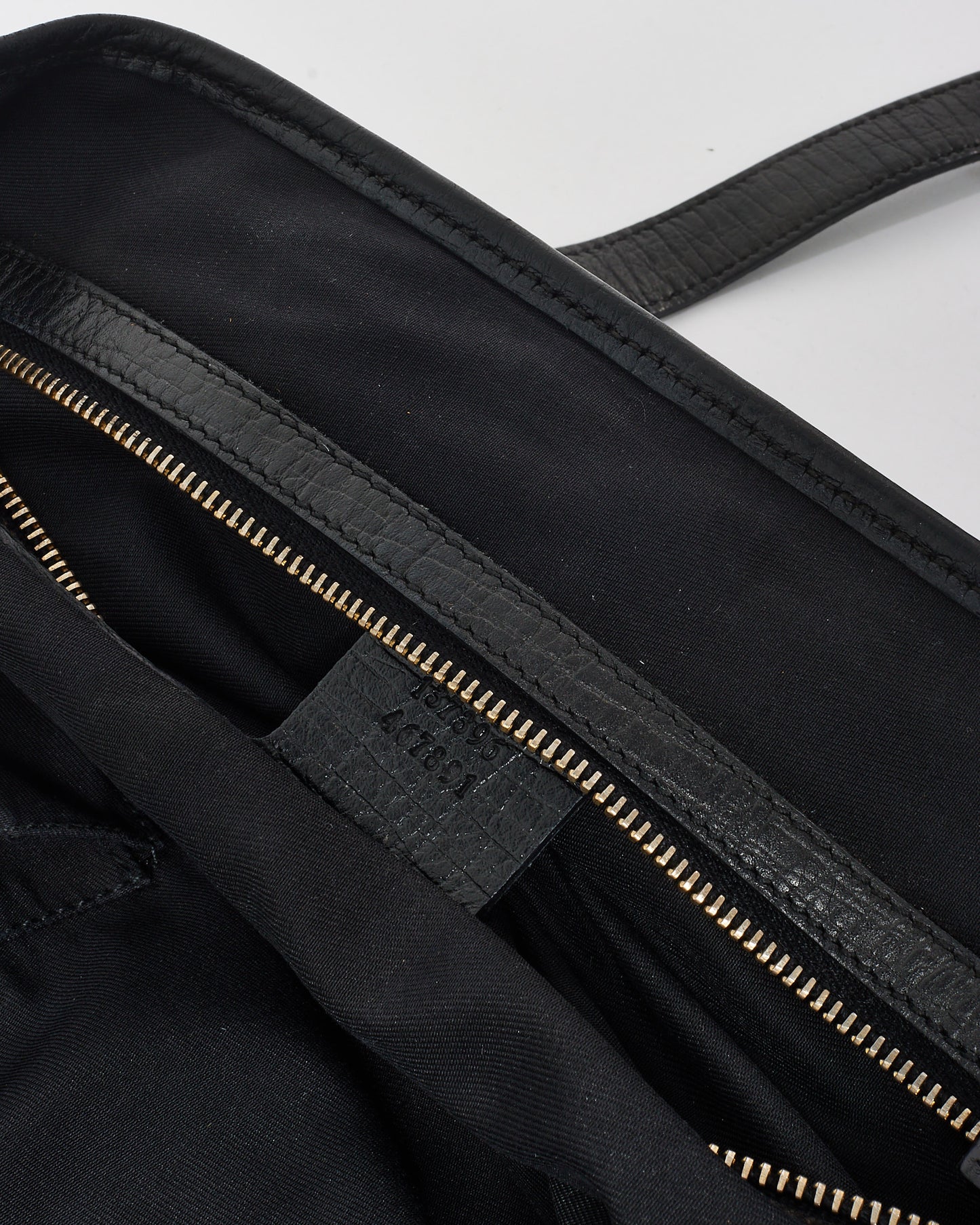 Gucci Black Monogram Canvas & Green Stripe Tote Bag W/ Charms