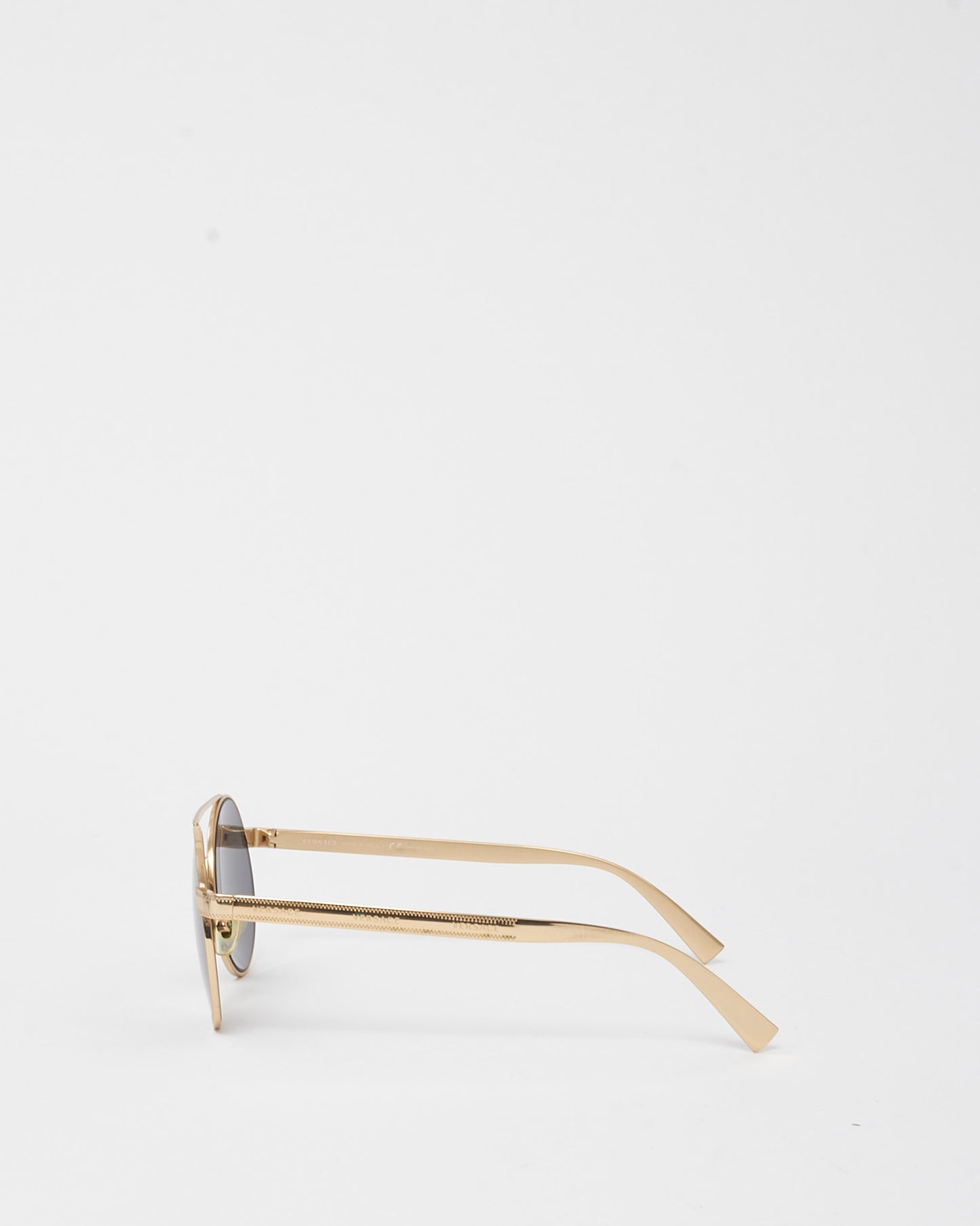 Versace Gold MOD2210 Round Aviator Sunglasses