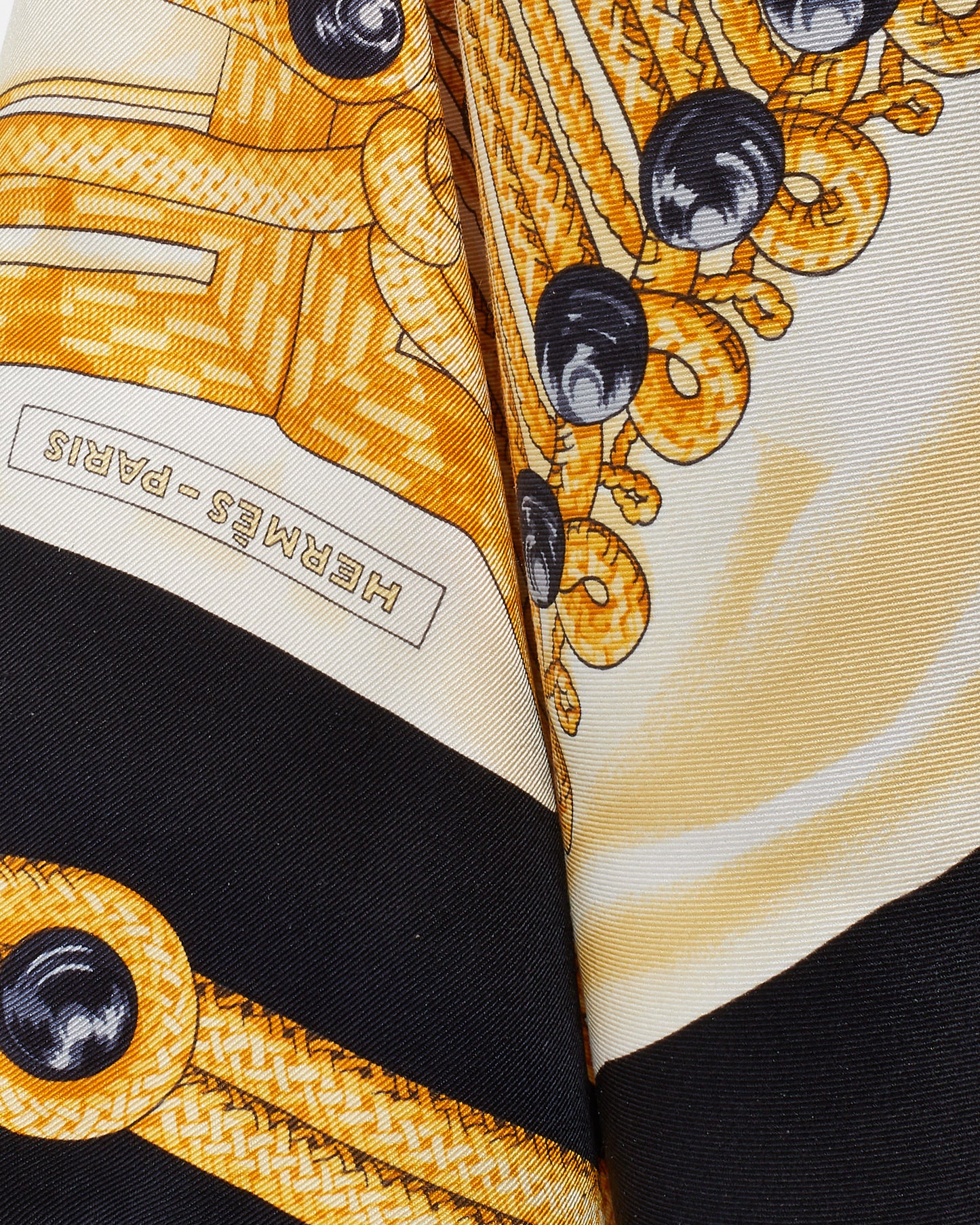 Hermès Navy/Gold/Multi Brandebourgs Carre 70 Silk Scarf