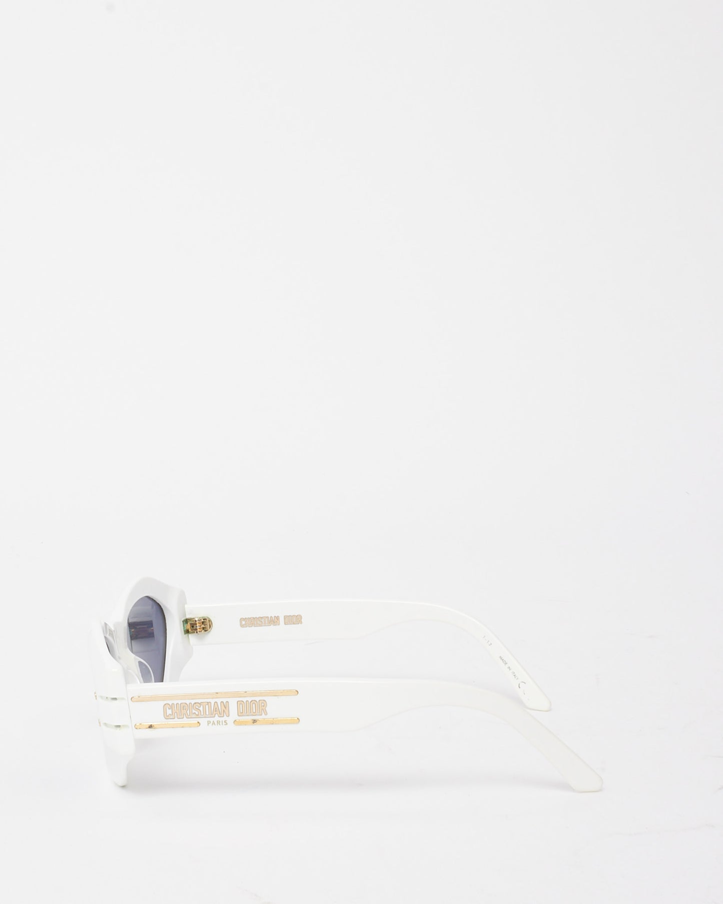 Dior White Acetate DiorSignature B1U Cat Eye Sunglasses