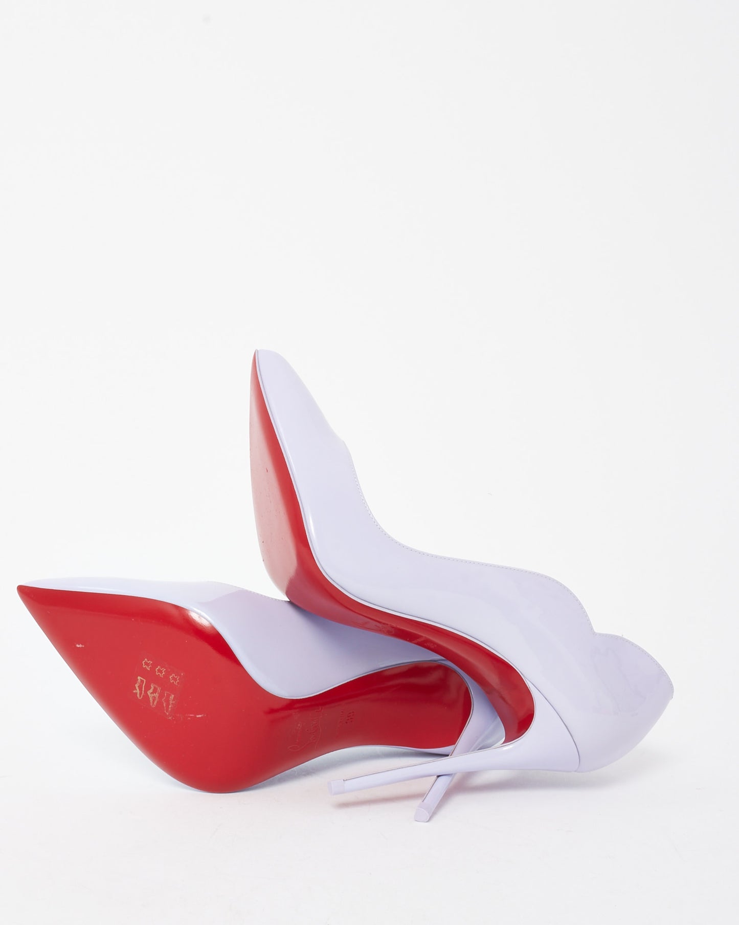 Christian Louboutin Purple Patent Leather Hot Chick 100mm Pumps - 39
