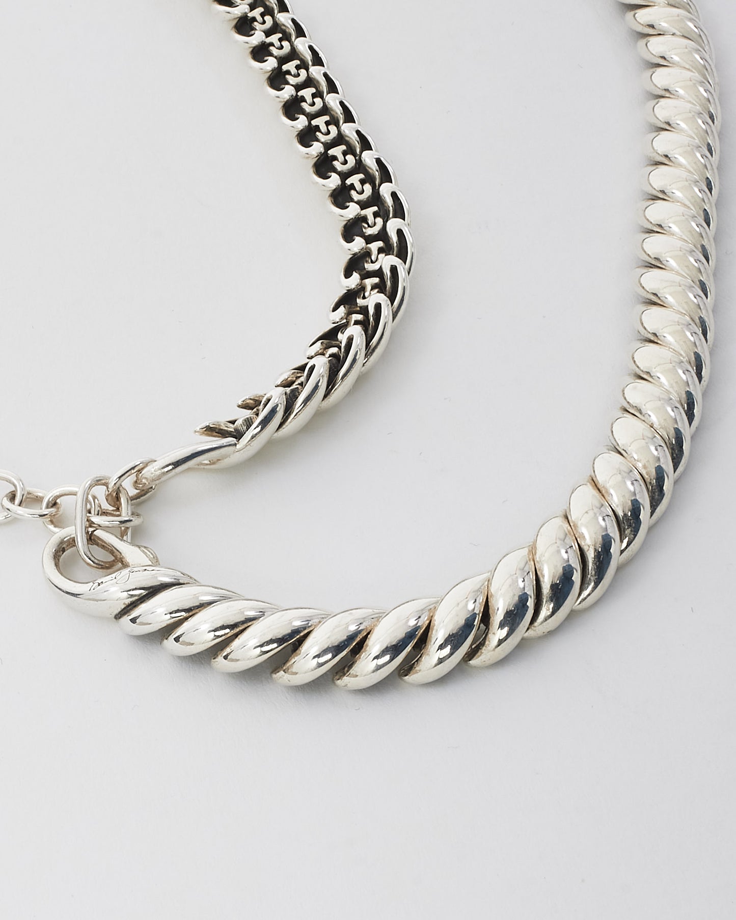 David Yurman Sterling Silver Sculpted Cable Collar Necklace