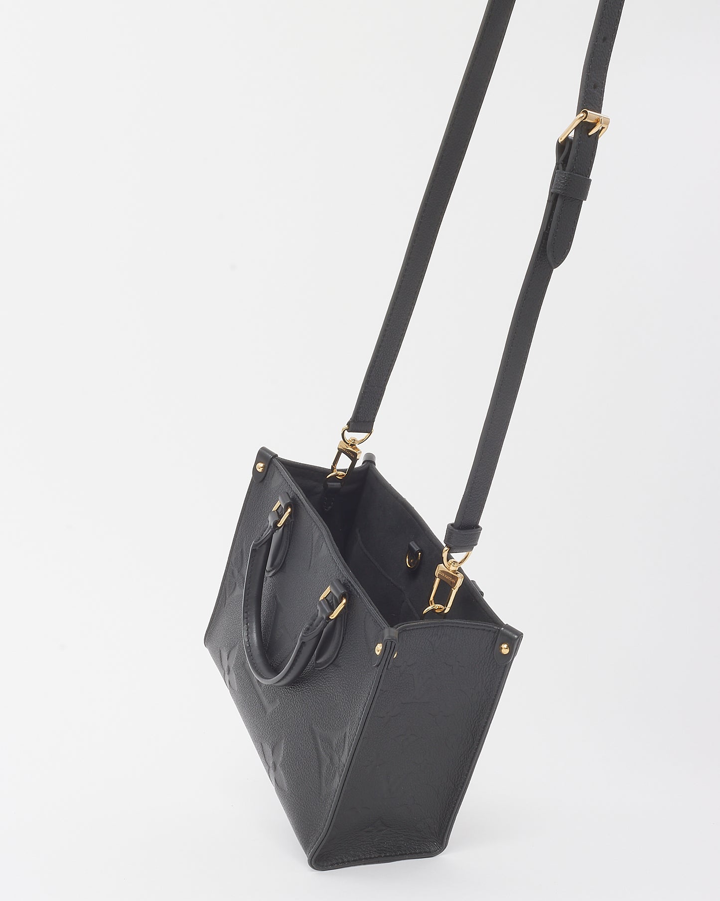 Louis Vuitton Black Monogram Empreinte Leather OnTheGo PM Bag