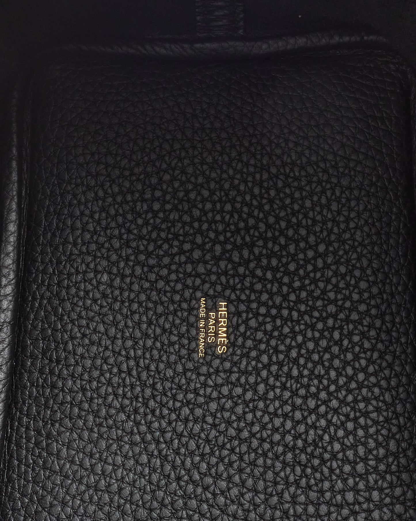 Hermès Black Clemence Leather Picotin 18 Bag GHW