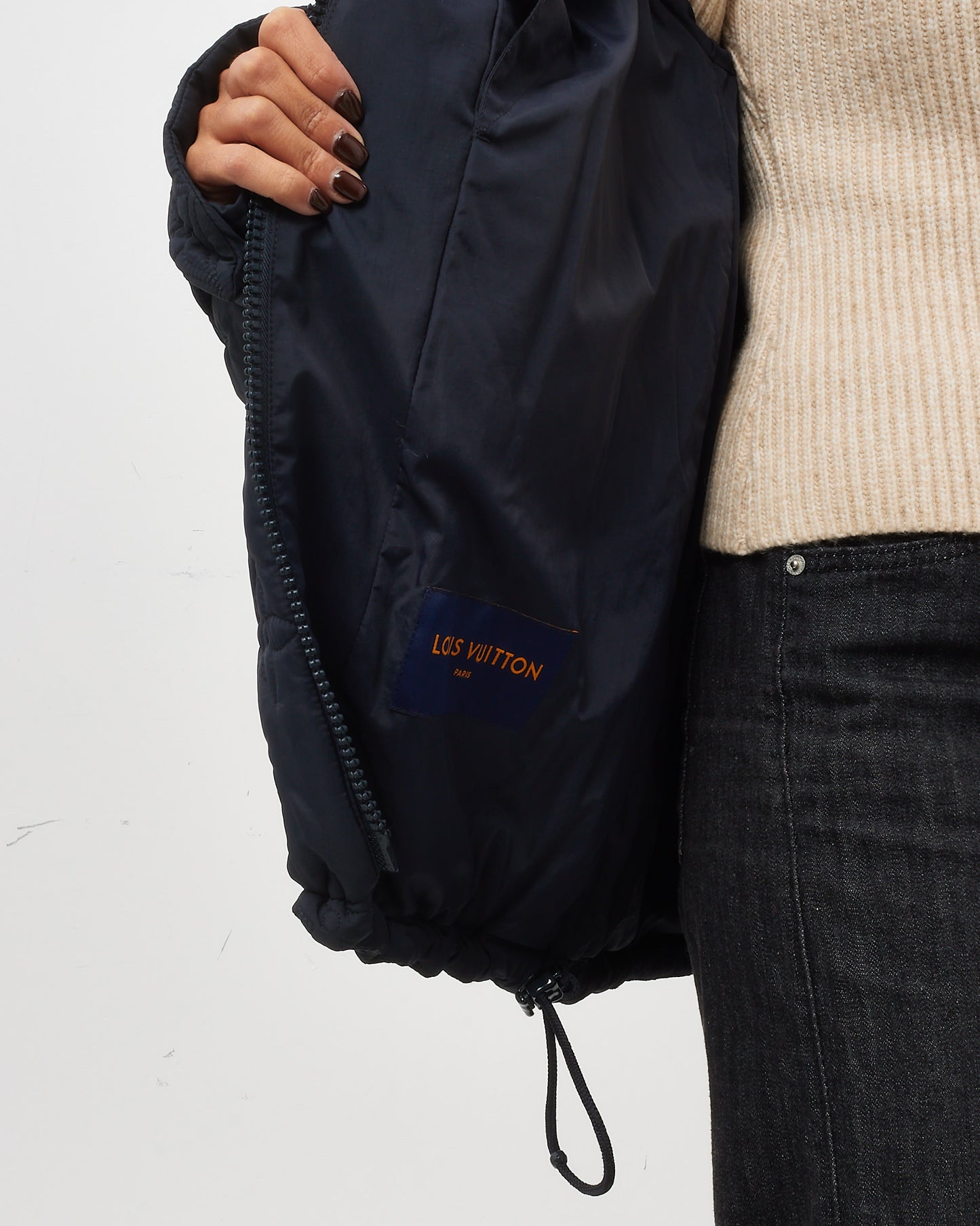 Louis Vuitton Men's Navy Monogram Padded Light Blouson Jacket - 50/M