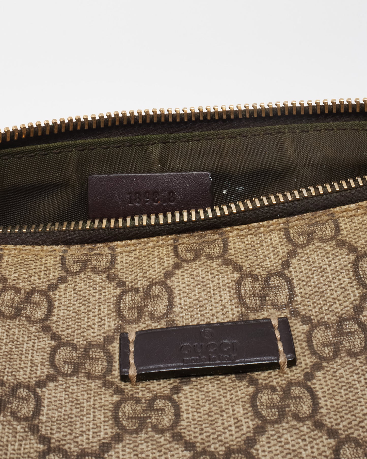 Gucci Beige and Brown GG Supreme Monogram Coated Canvas 26cm Large Toiletry Pouch