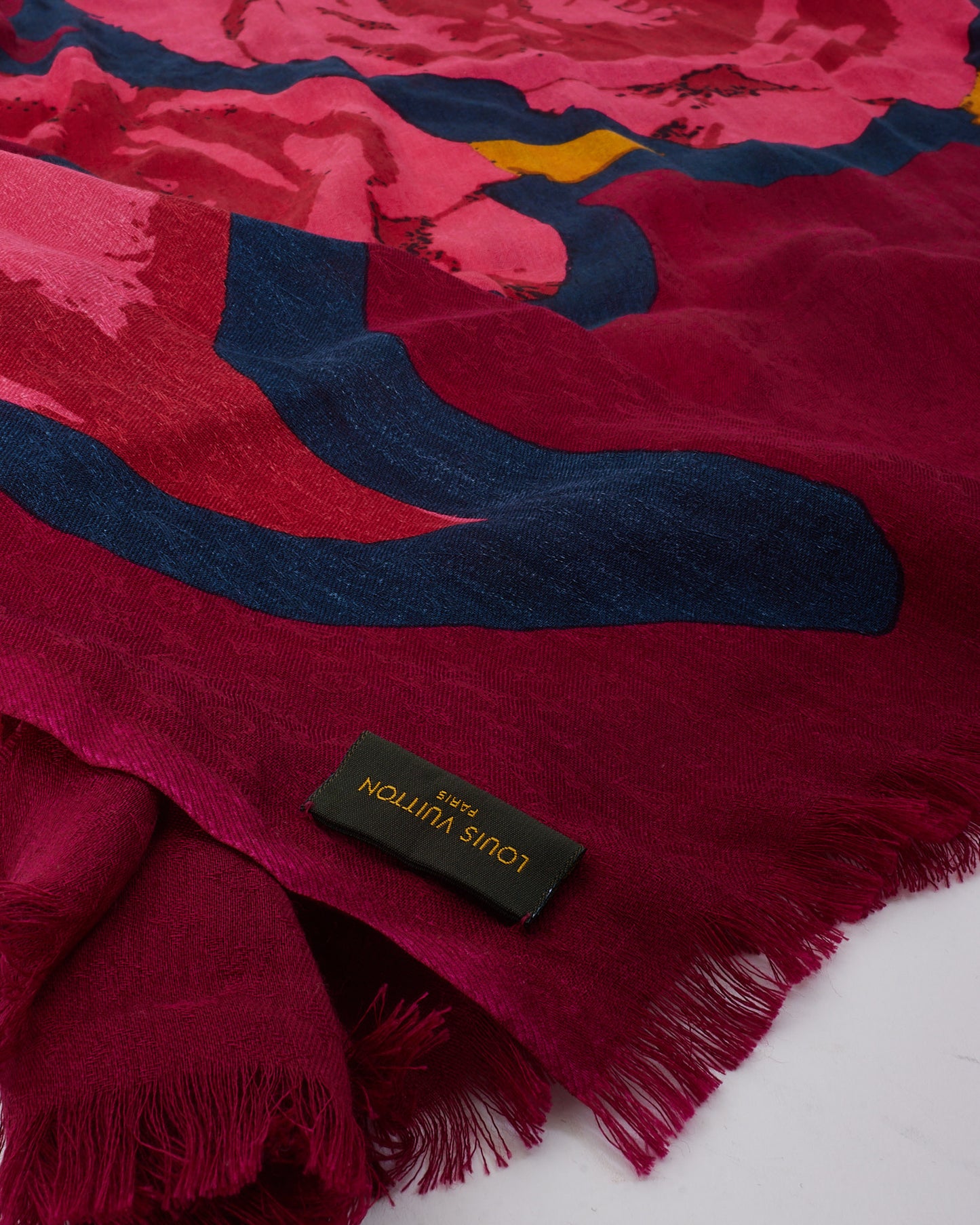 Louis Vuitton x Stephen Sprouse Fuchsia Monogram Roses Scarf Shawl
