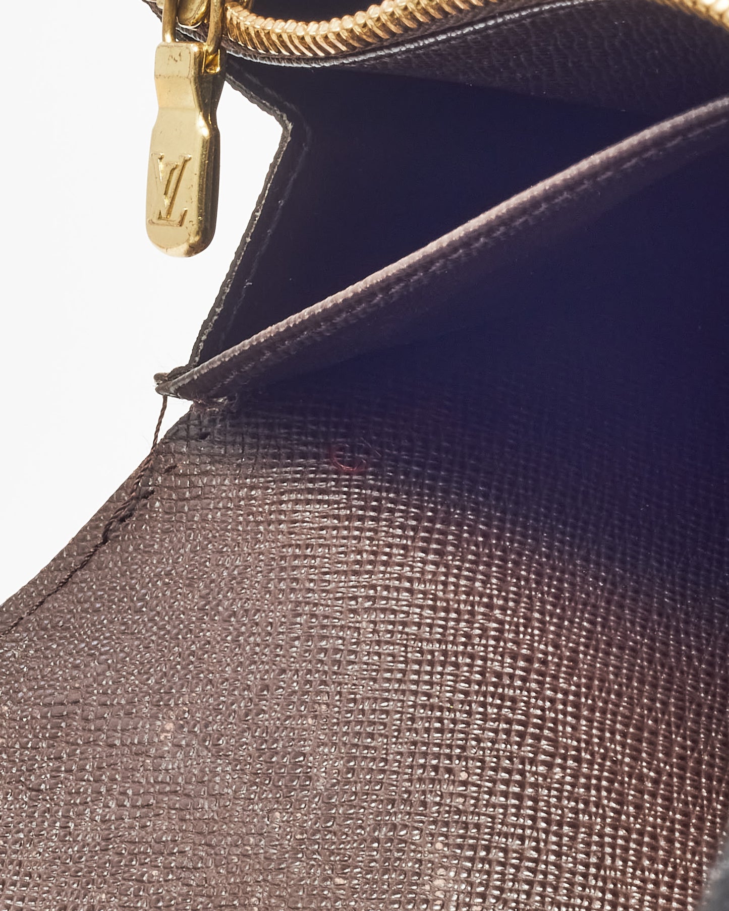 Louis Vuitton Damier Ebene Coated Canvas Sarah Wallet