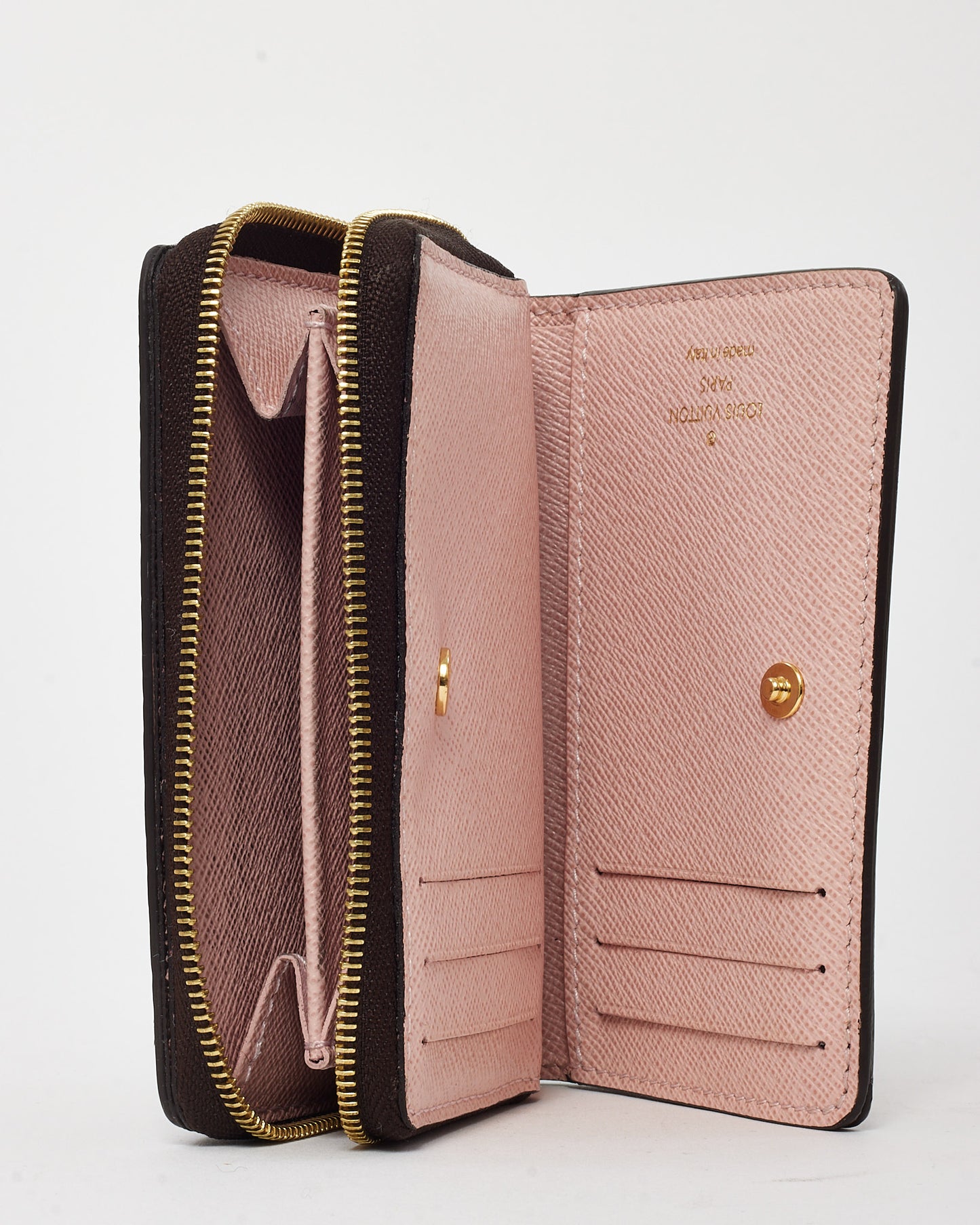 Louis Vuitton Monogram Canvas and Pink Leather Lou Wallet