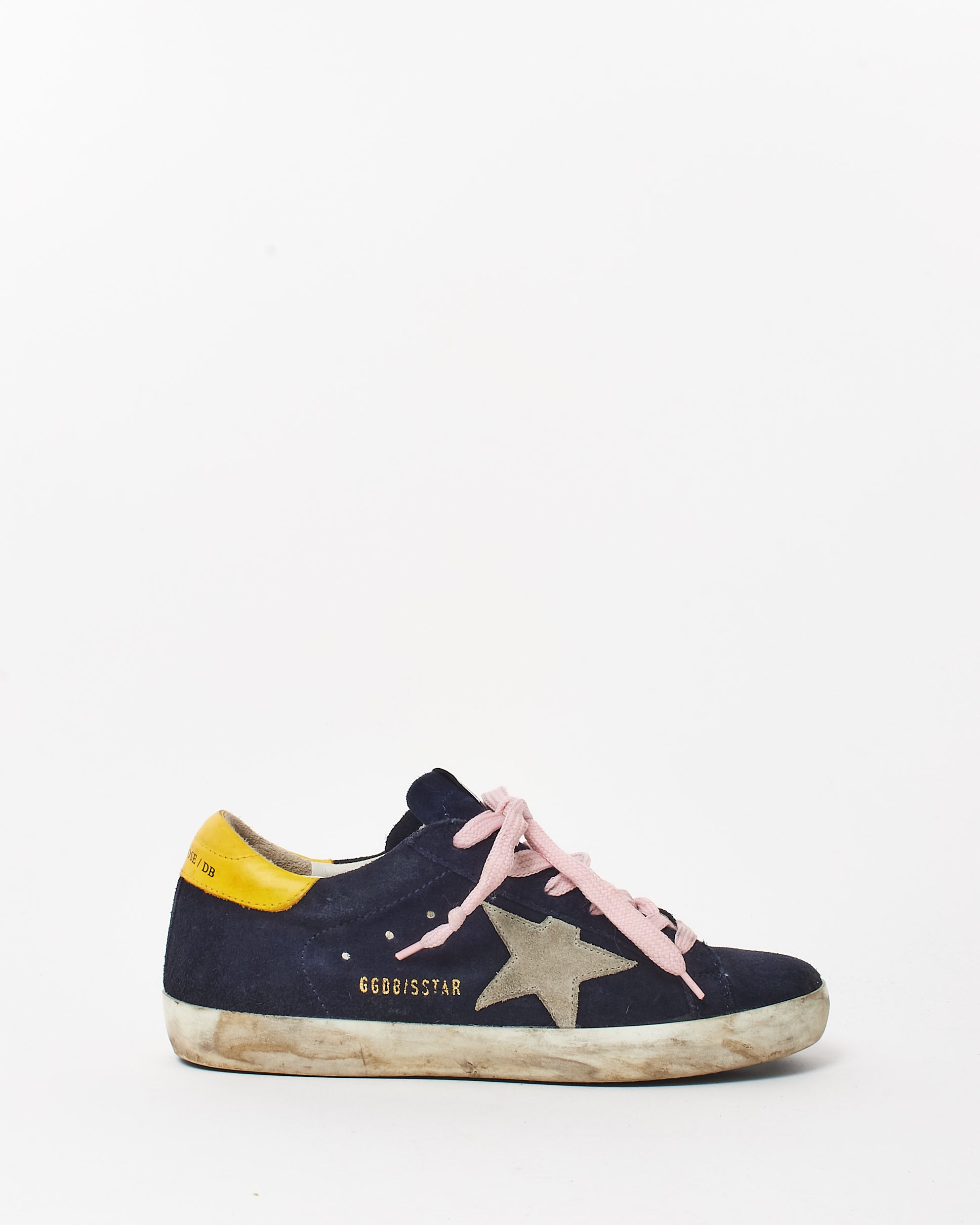 Buy Golden Goose Navy Blue Suede Superstar Sneakers 37