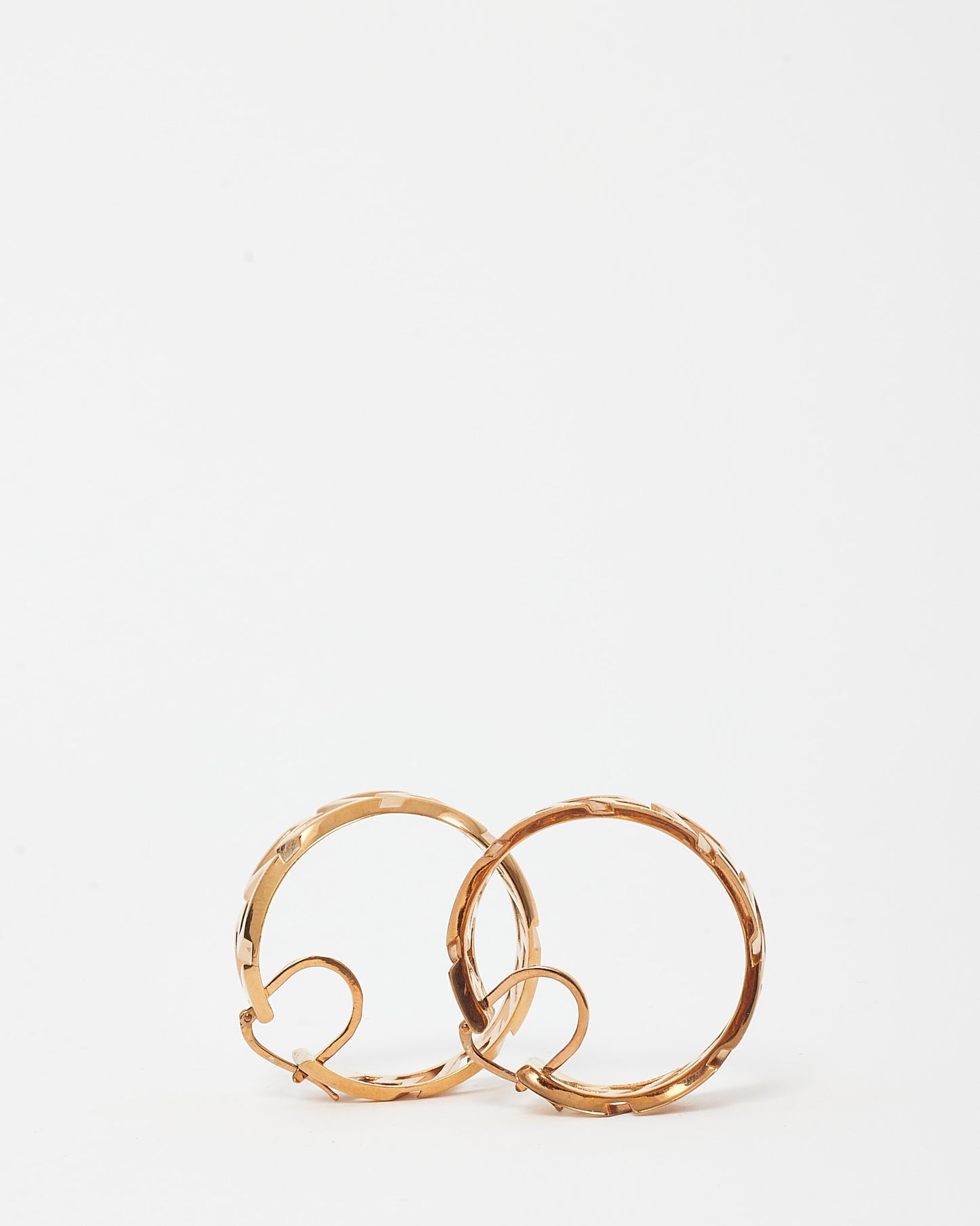 Versace Gold Versace Logo Hoop Earrings