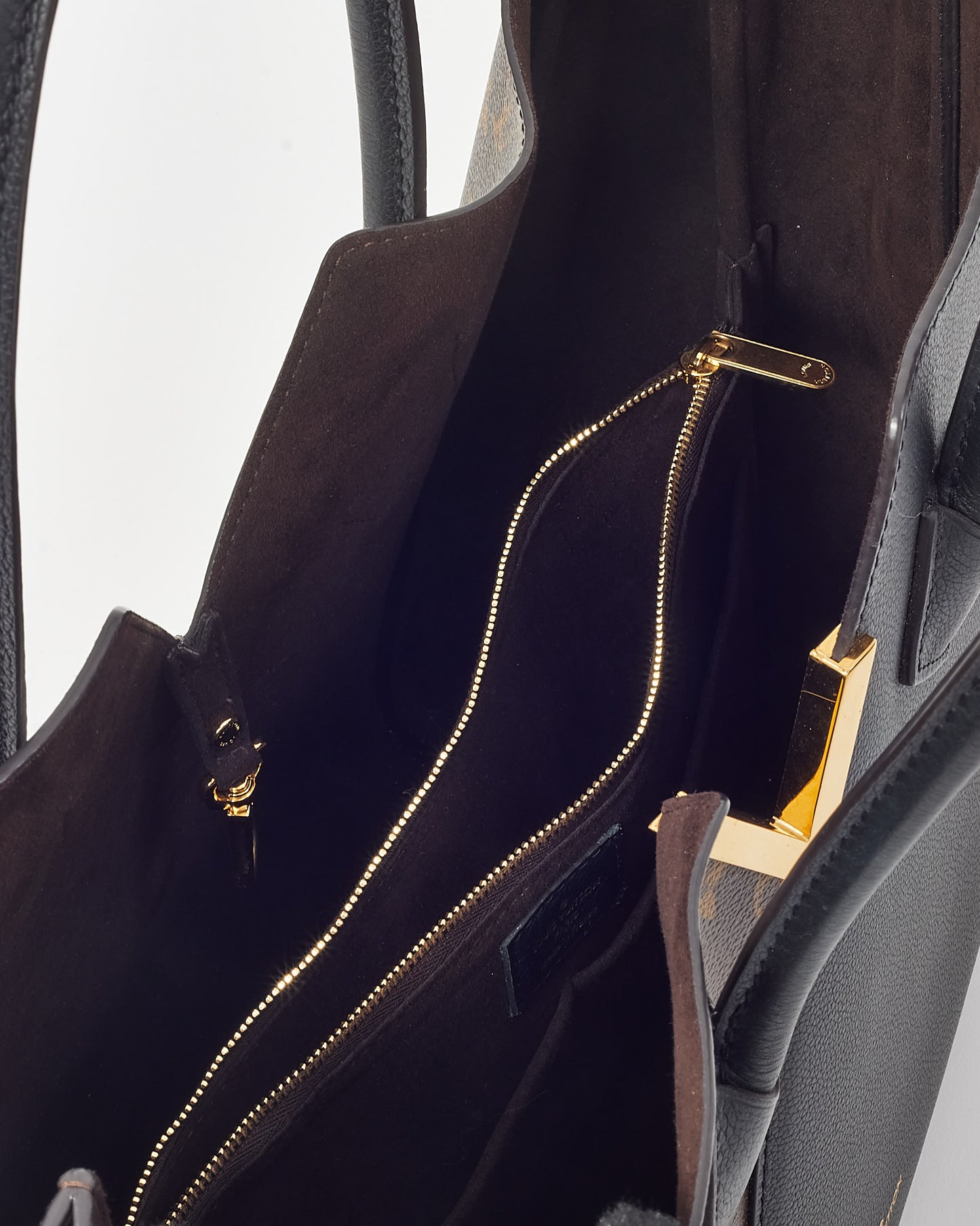 Louis Vuitton Black Leather and Monogram Coated Canvas Kimono MM Tote Bag