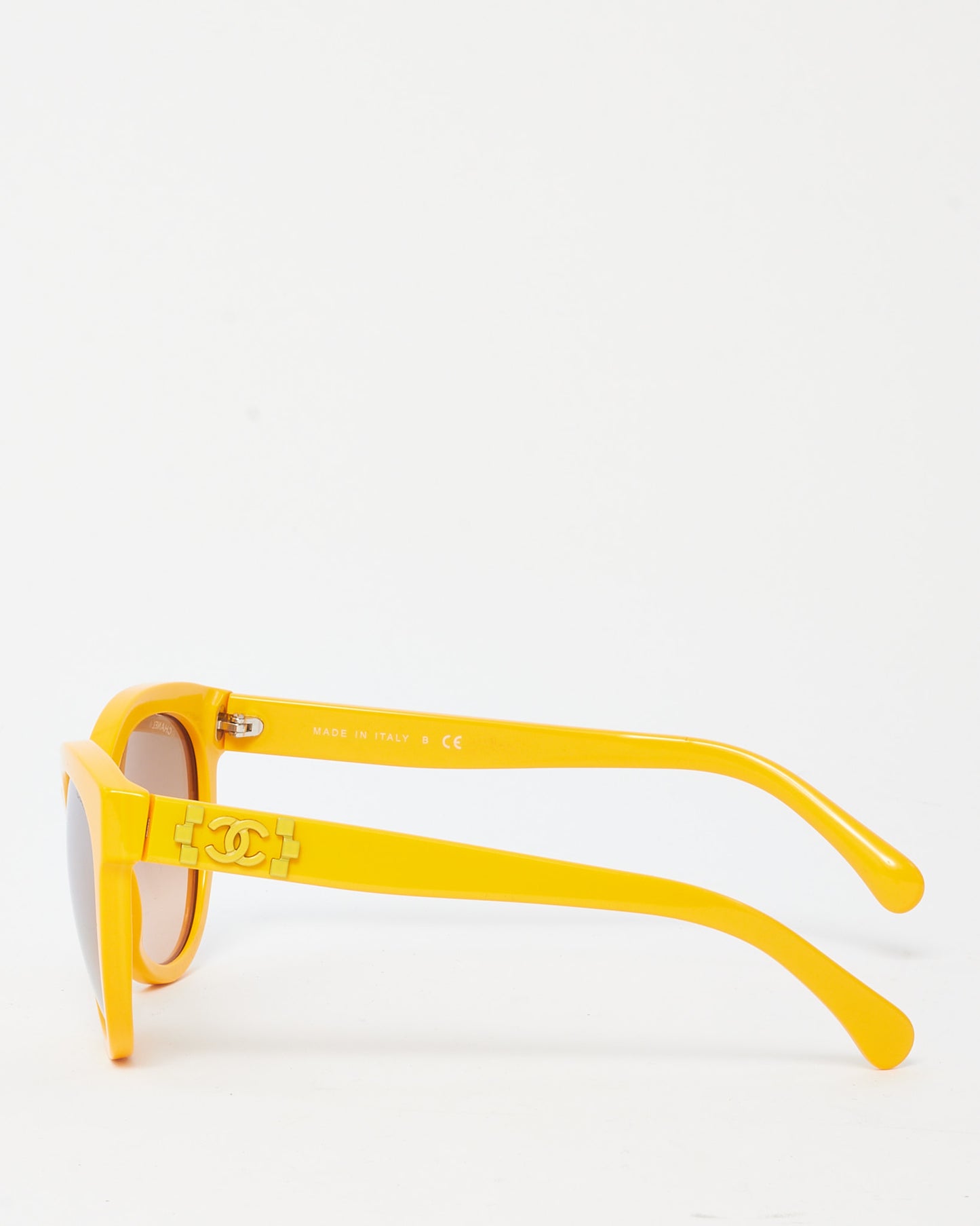 Chanel Yellow Acetate Boy Brick Cat-Eye 5315 1508/S6 Sunglasses