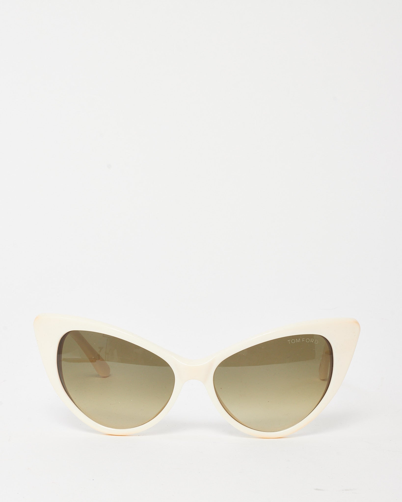Buy Tom Ford White Acetate TF1732 Nikita Cat Eye Sunglasses 