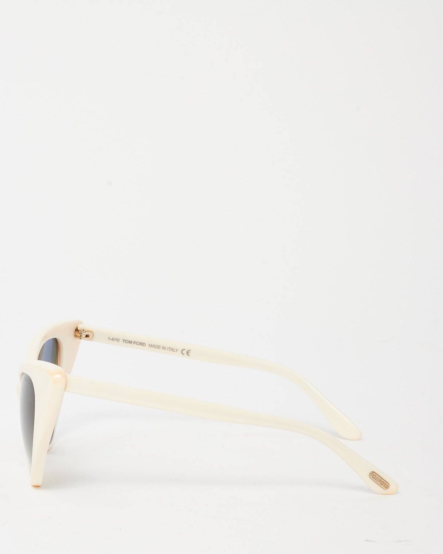 Tom Ford White Acetate TF1732 Nikita Cat Eye Sunglasses