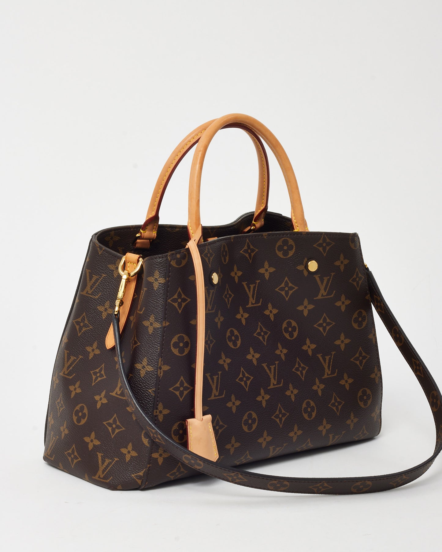 Louis Vuitton Monogram Coated Canvas Montaigne MM Tote with Strap