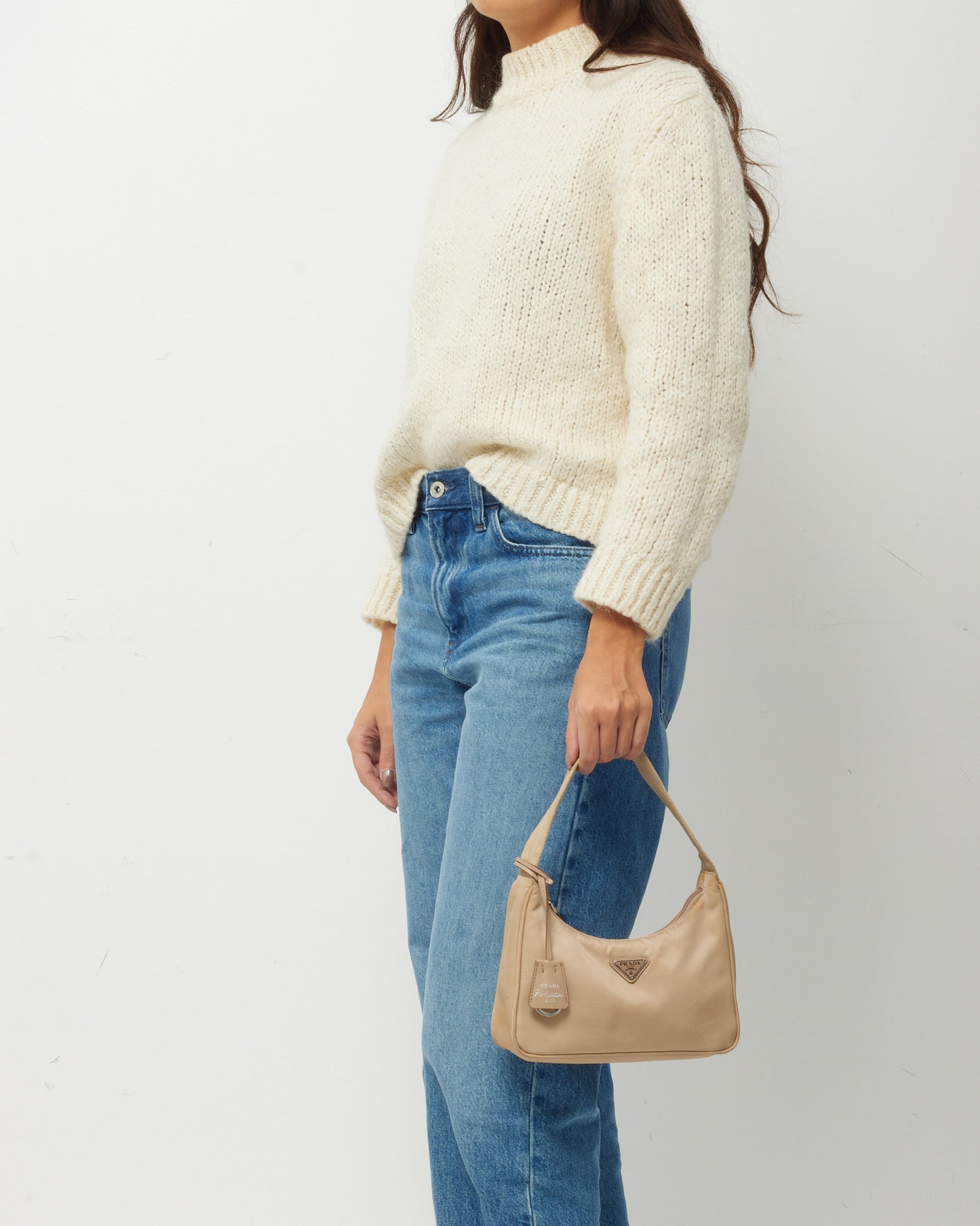 Prada Beige Re-Nylon Prada Re-Edition 2000 Mini-Bag