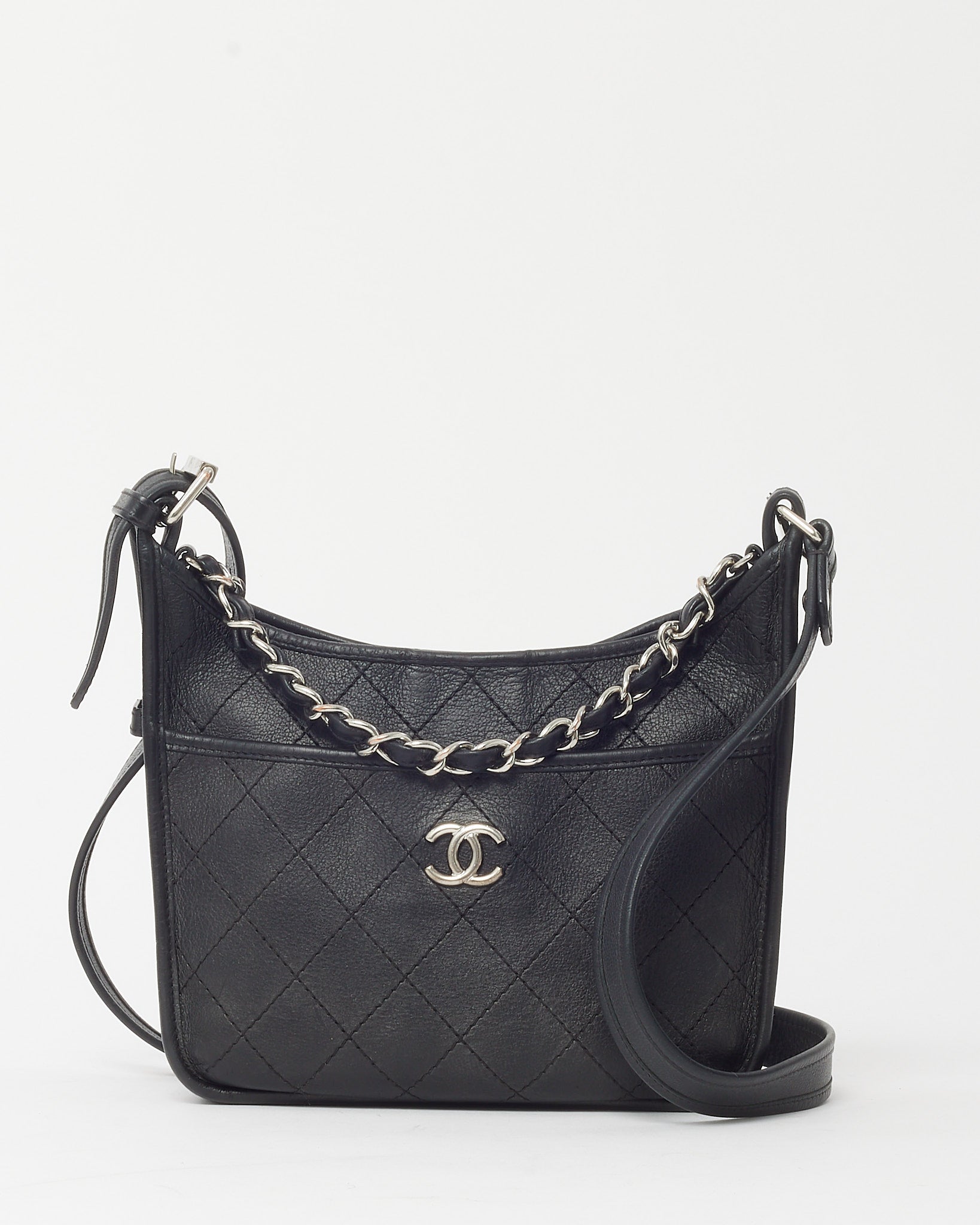 Buy Chanel Black Calfskin Quilted Leather Small Jungle Stroll Hobo