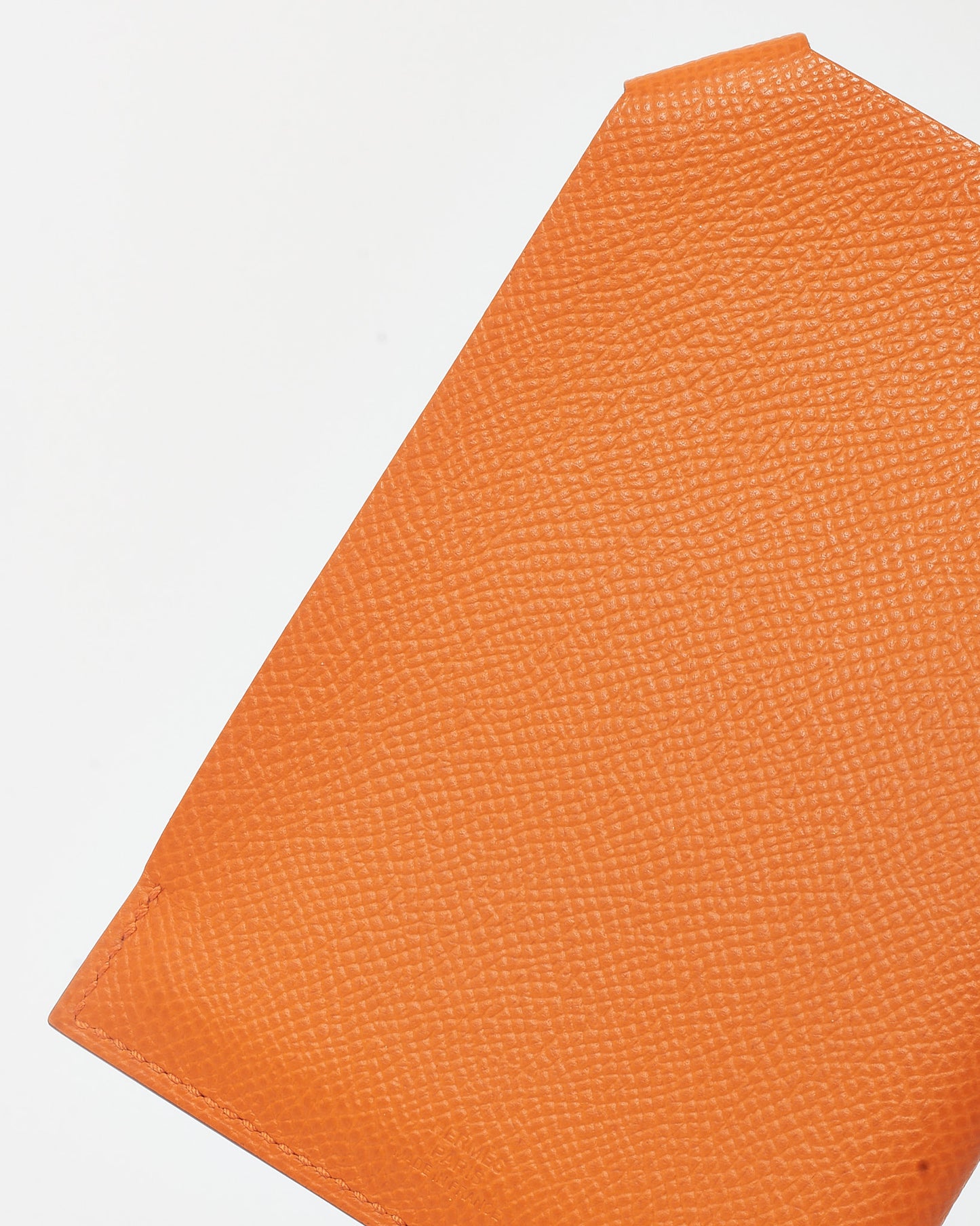 Hermès Orange Epsom Leather Tarmac Passport Holder