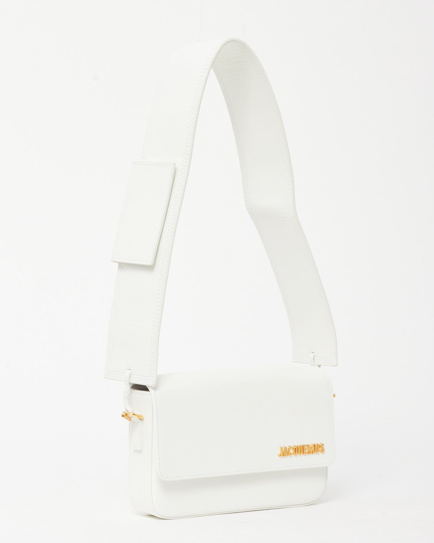 Jacquemus White Leather Le Carinu Shoulder Bag