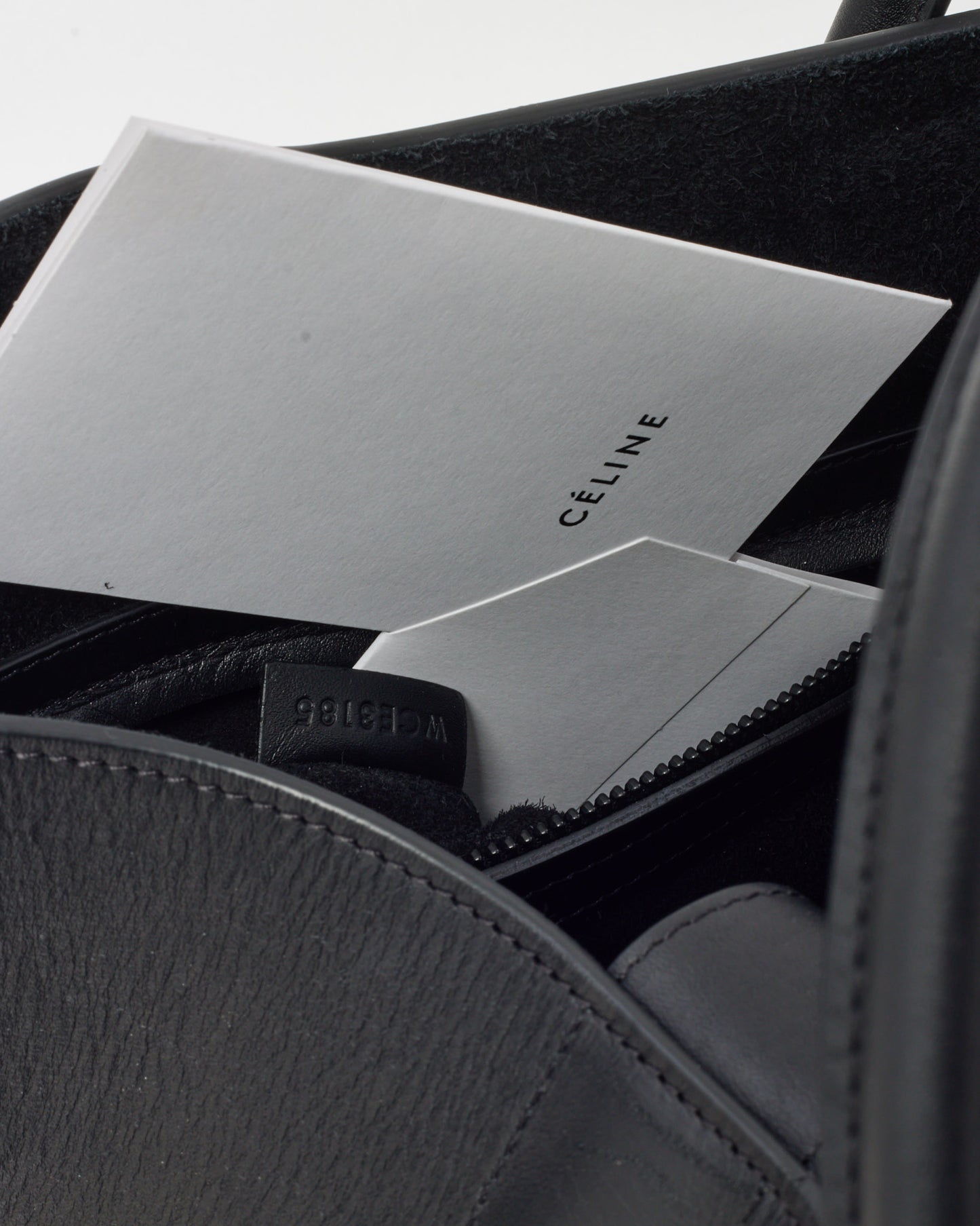 Celine Black Smooth Calfskin Leather Medium Phantom Luggage Tote