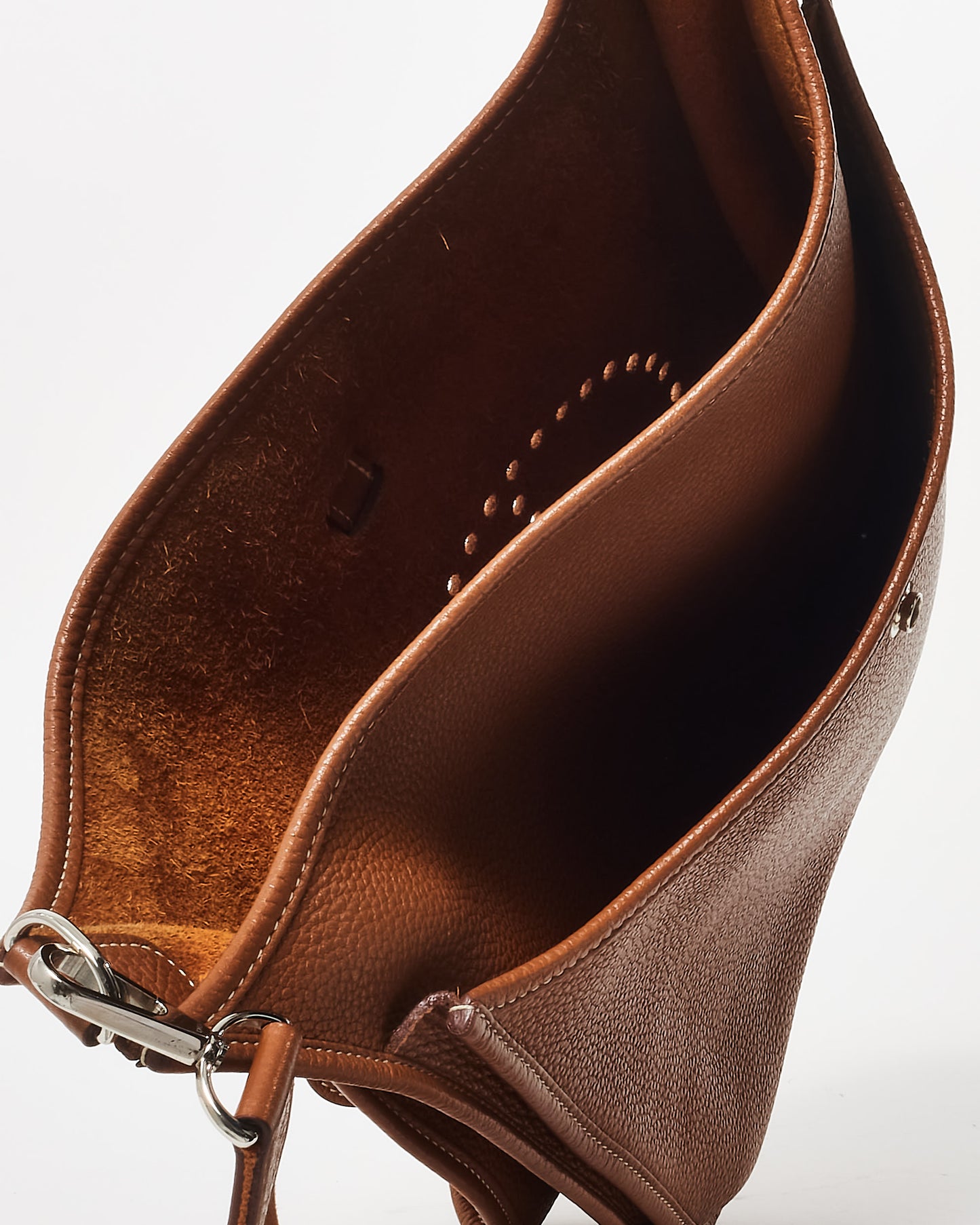 Hermès Tan (Gold) Clemence Leather Evelyne PM