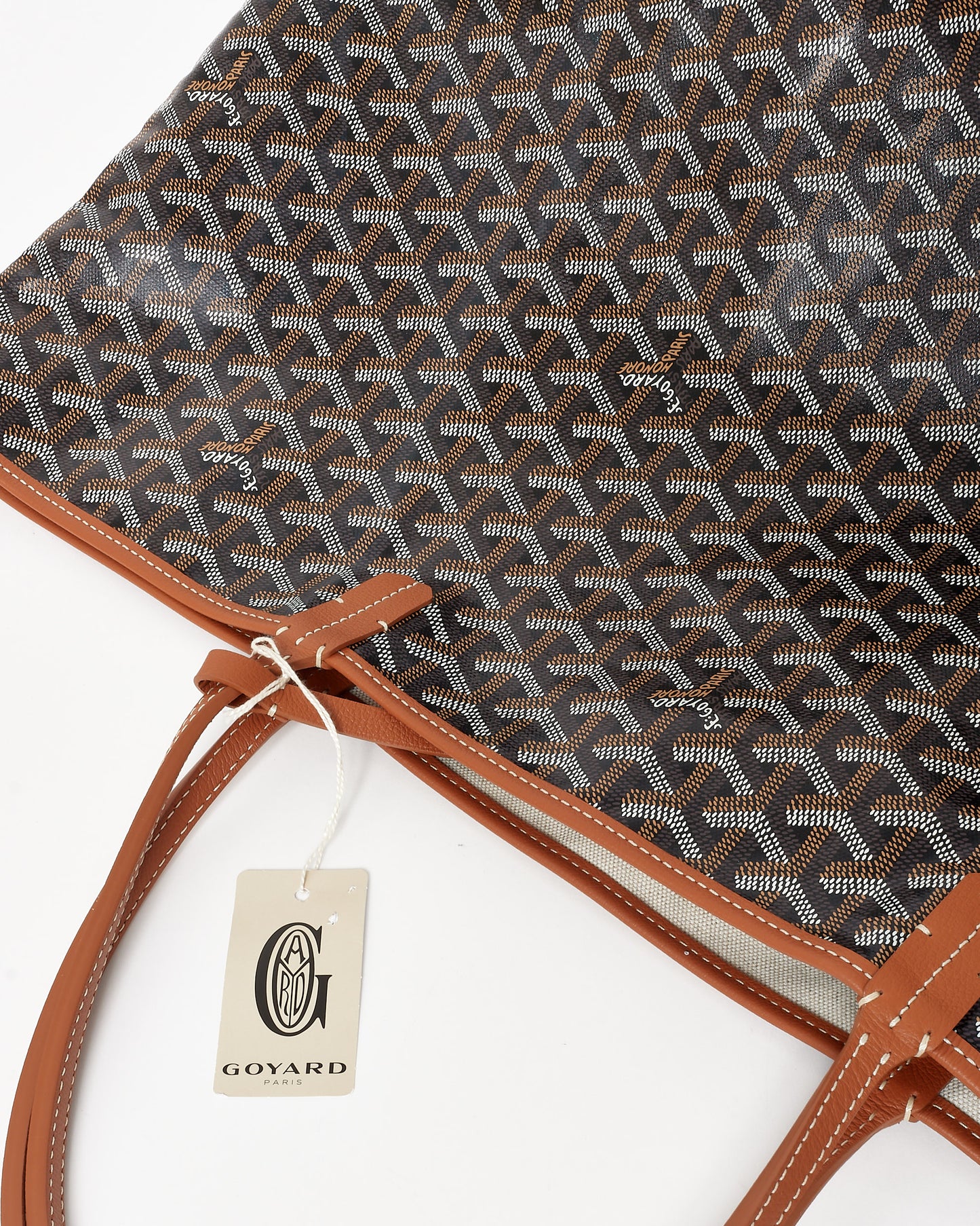 Goyard Black & Tan Monogram Canvas Saint Louis GM Tote W Pouch