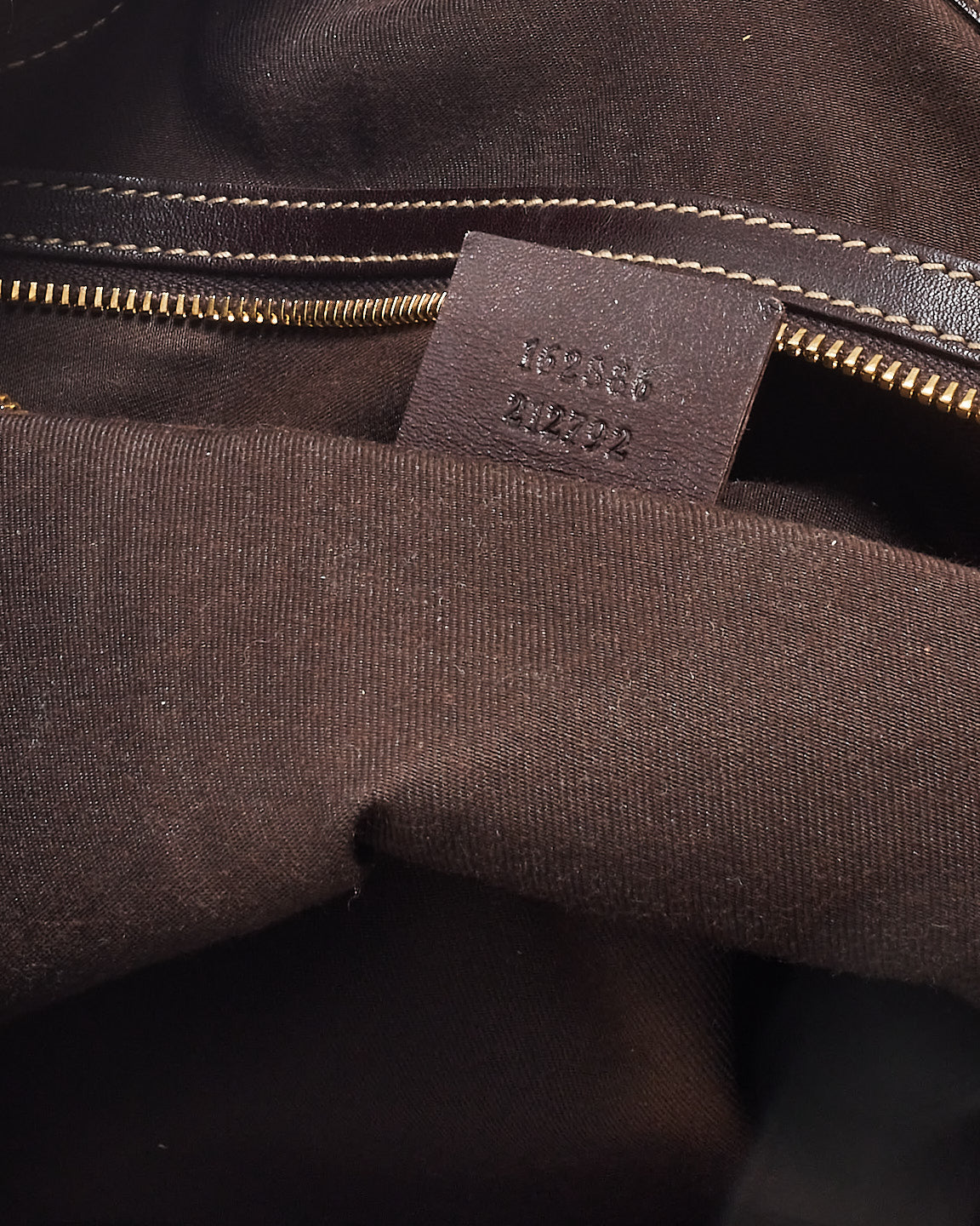 Gucci Vintage Brown Leather Silver GG Logo & Web Shoulder Bag W/ Strap