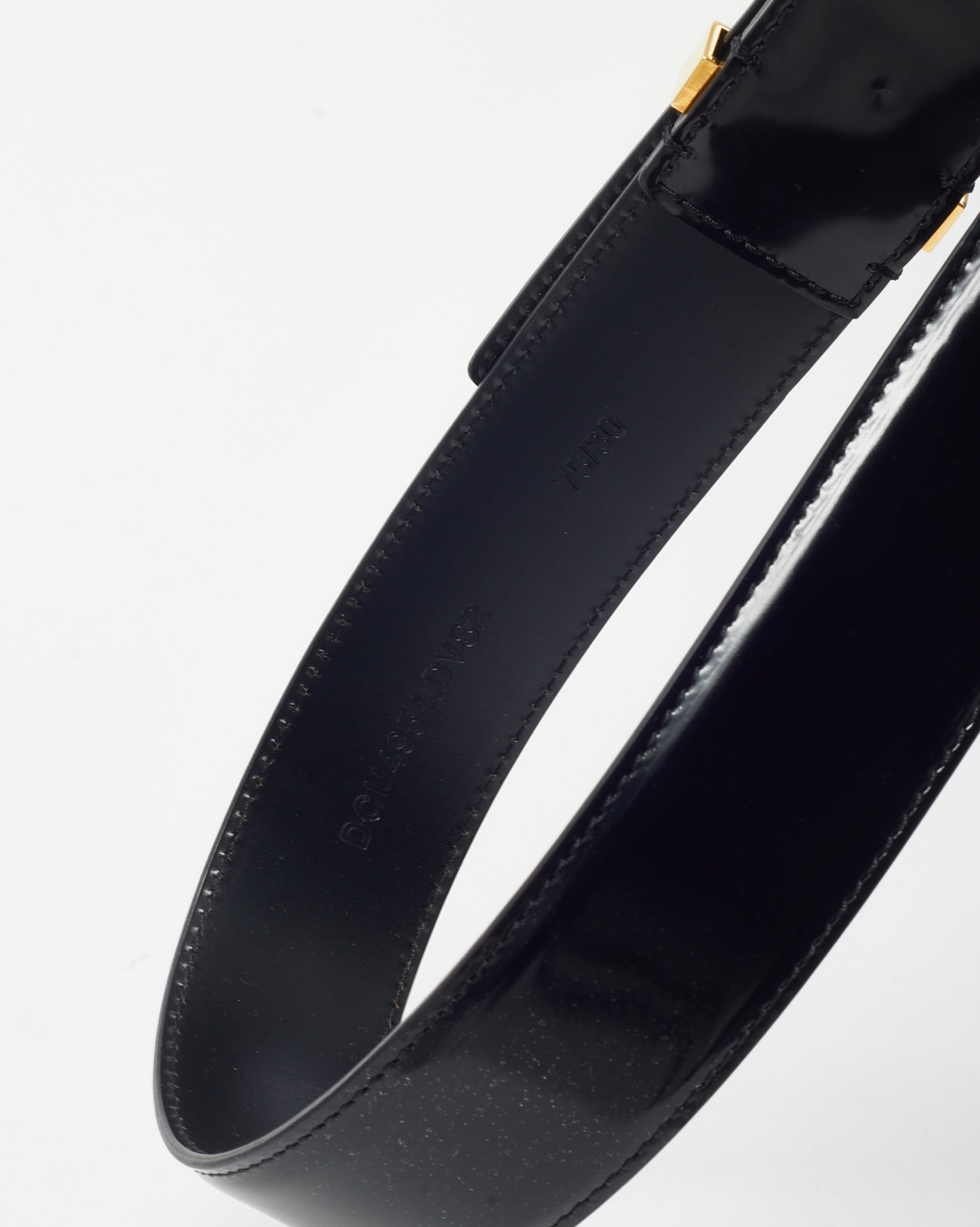 Versace Black Leather La Medusa Crystal Palazzo Belt - 75