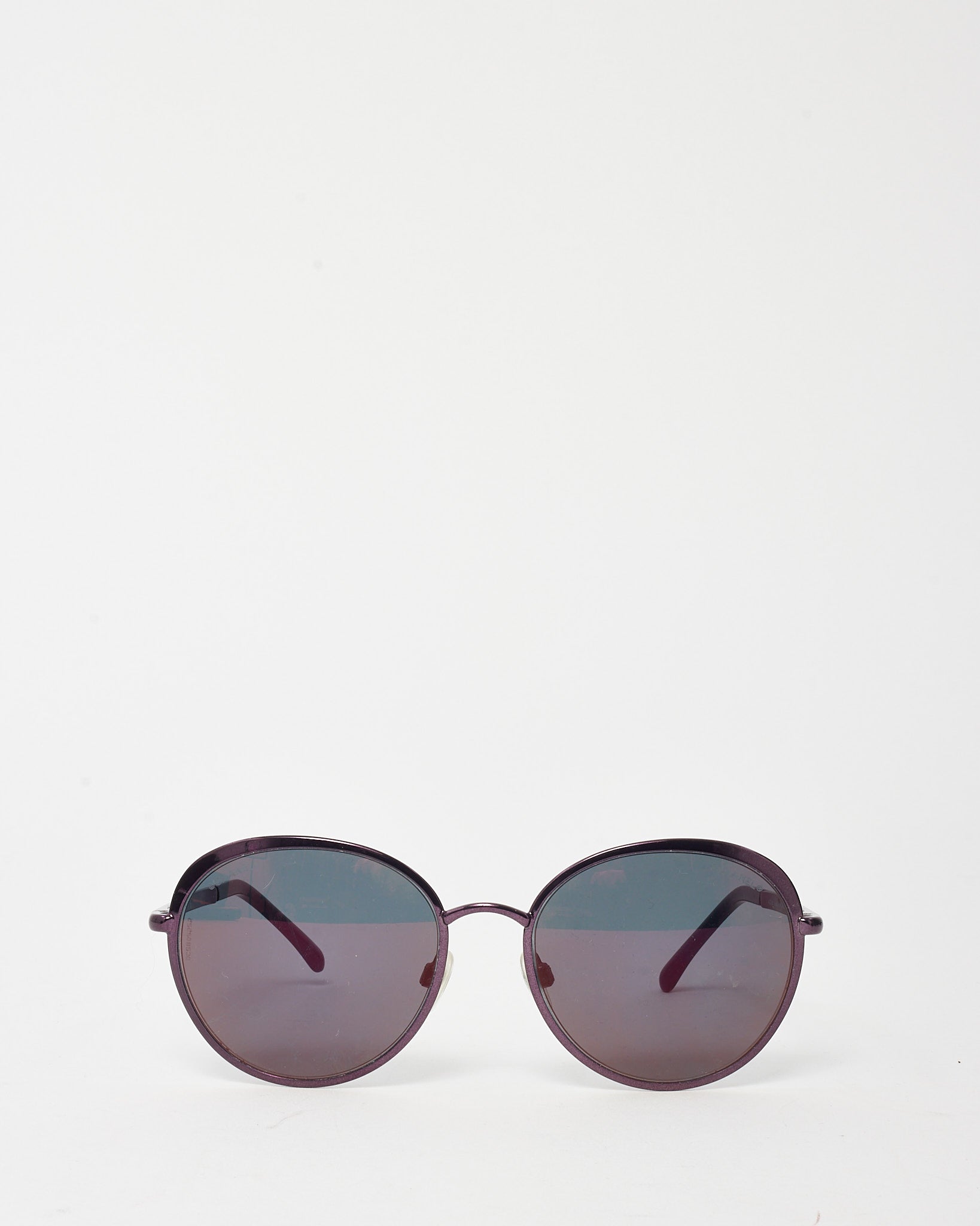 CHANEL Deep Purple Sunglasses Chanel Deep Purple Mini Rhinestone Rimless Sunglasses  main image 4