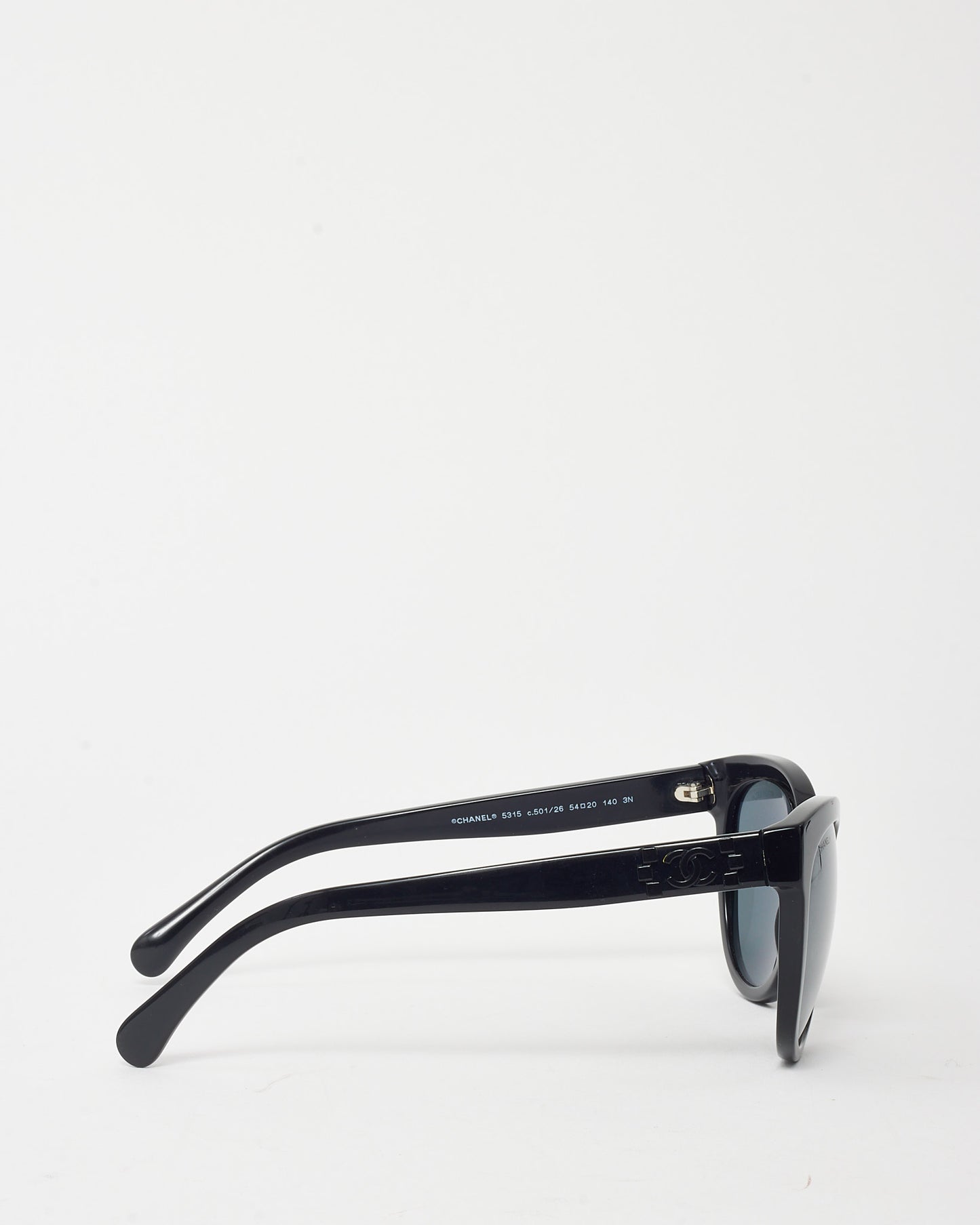 Chanel Black Acetate Boy Brick Cat-Eye 5315 Sunglasses
