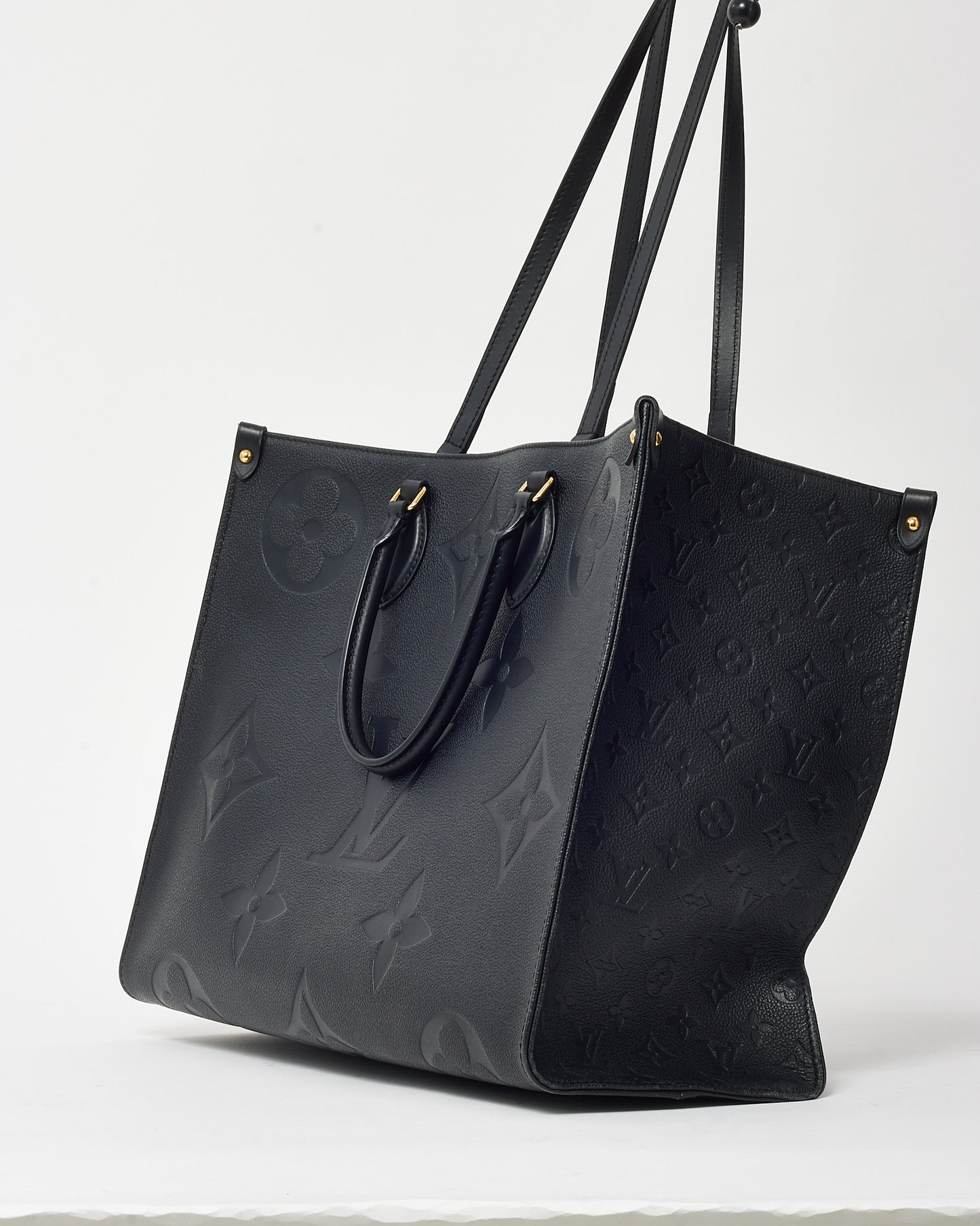 Louis Vuitton Black Monogram Empreinte Leather OnTheGo GM Bag