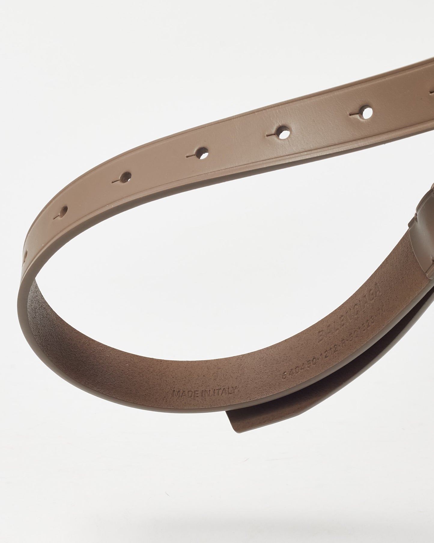 Balenciaga Beige Smooth Leather Thin BB Belt - 70