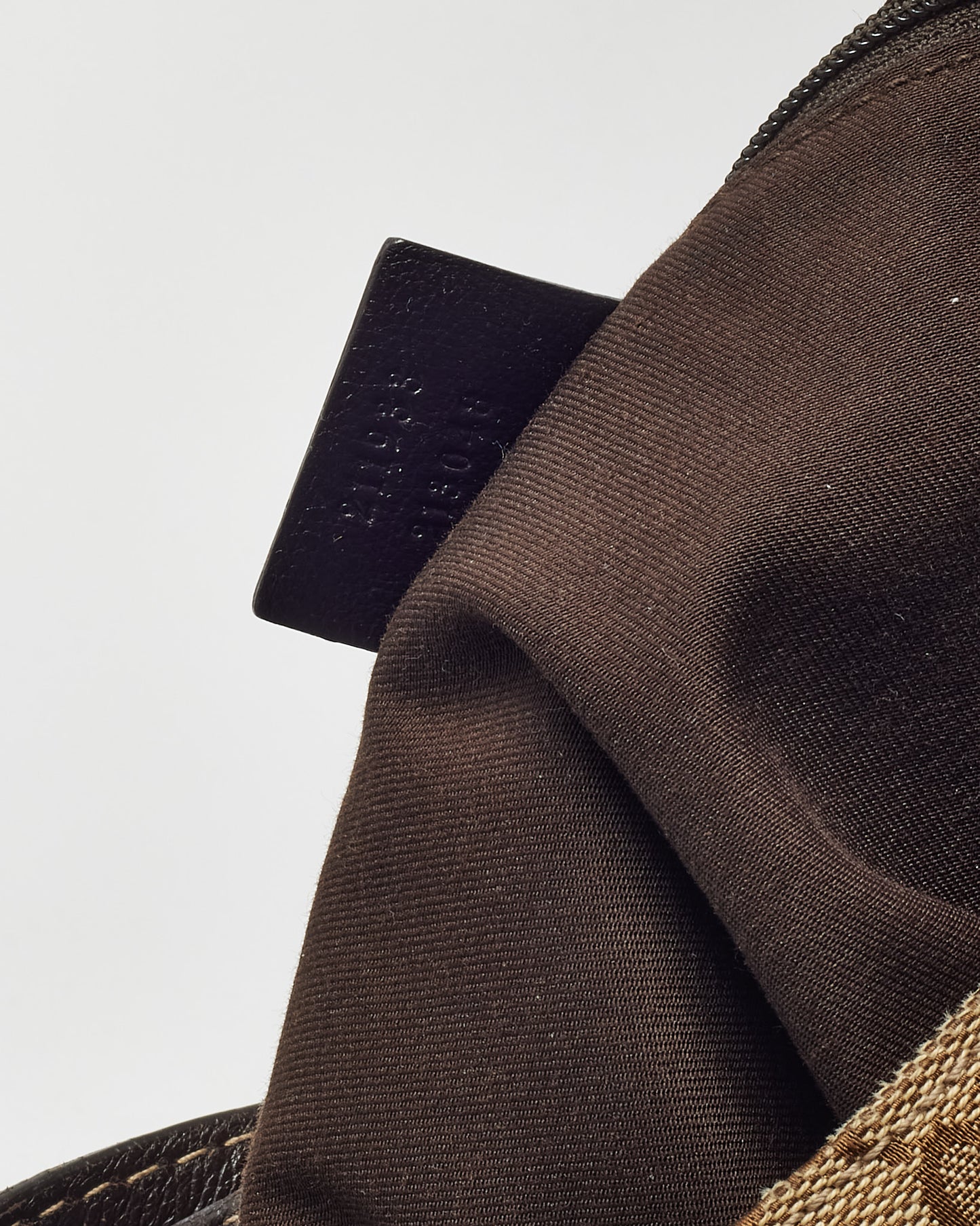 Gucci Beige and Brown GG Monogram Canvas New Ladies Web Large Hobo Bag