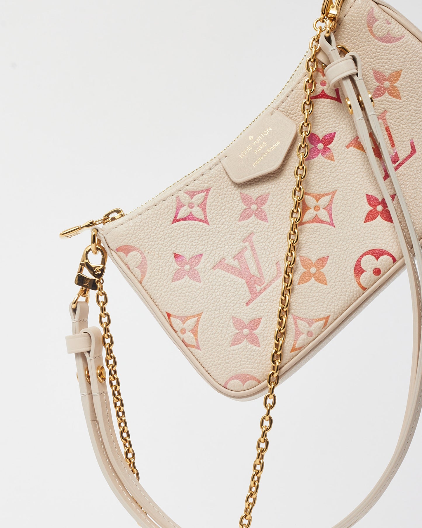 Louis Vuitton Pink Sunrise Aquarelle Monogram Empreinte Leather Easy Pouch On Strap Bag