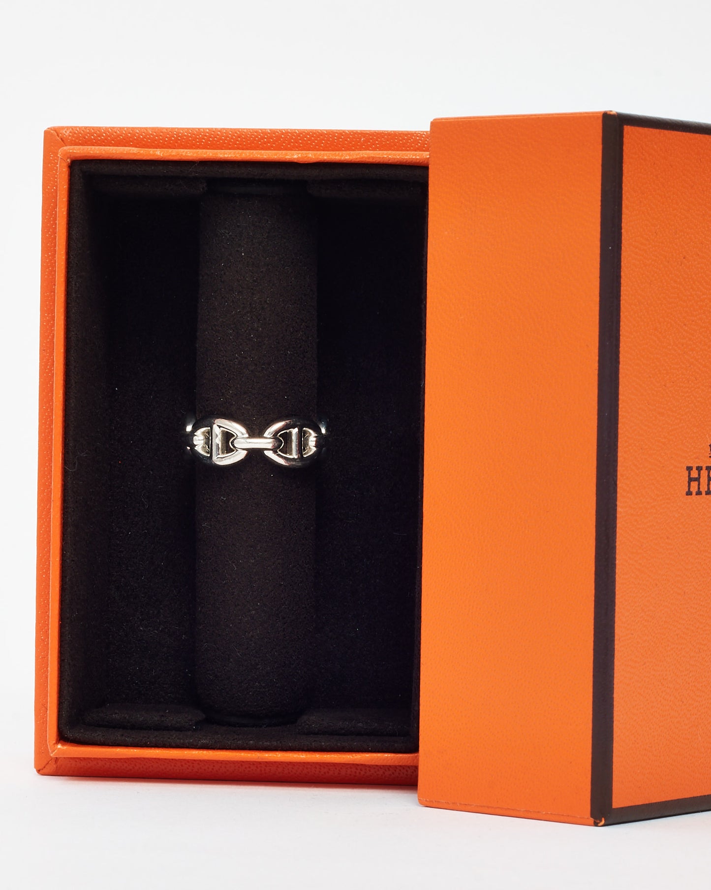 Hermès Silver Chaine D'Ancre Enchainee Ring PM - 51