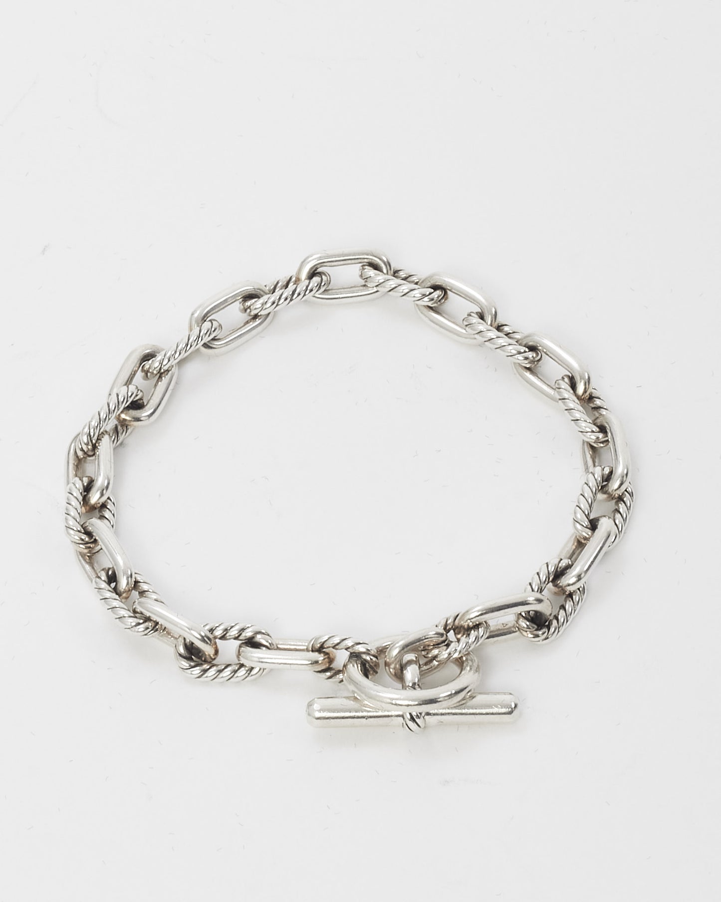 David Yurman Sterling Silver DY Madison Toggle Chain Bracelet