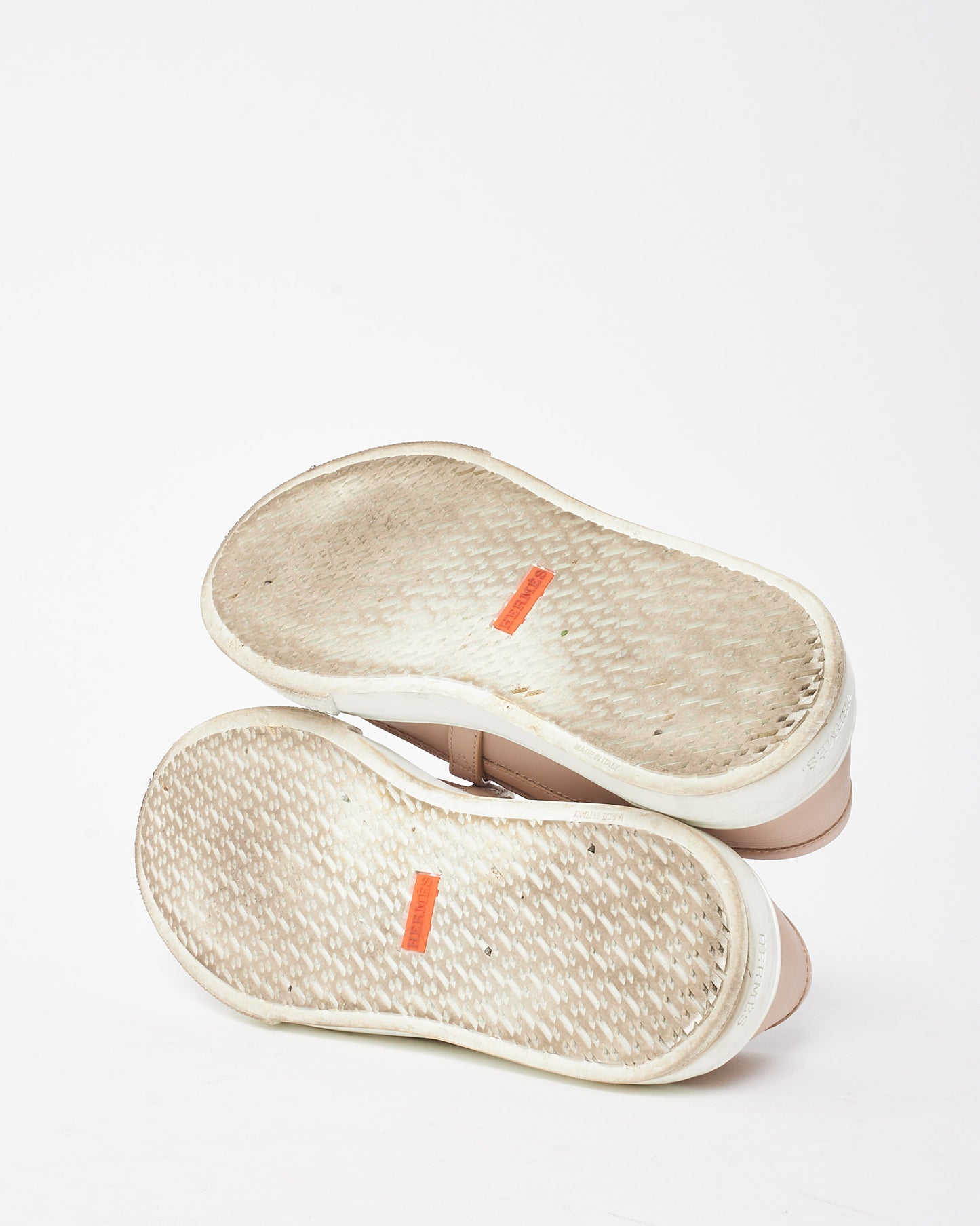 Hermès Pink Beige Nude Kelly RGH Buckle Game Slip-On Sneakers - 38.5