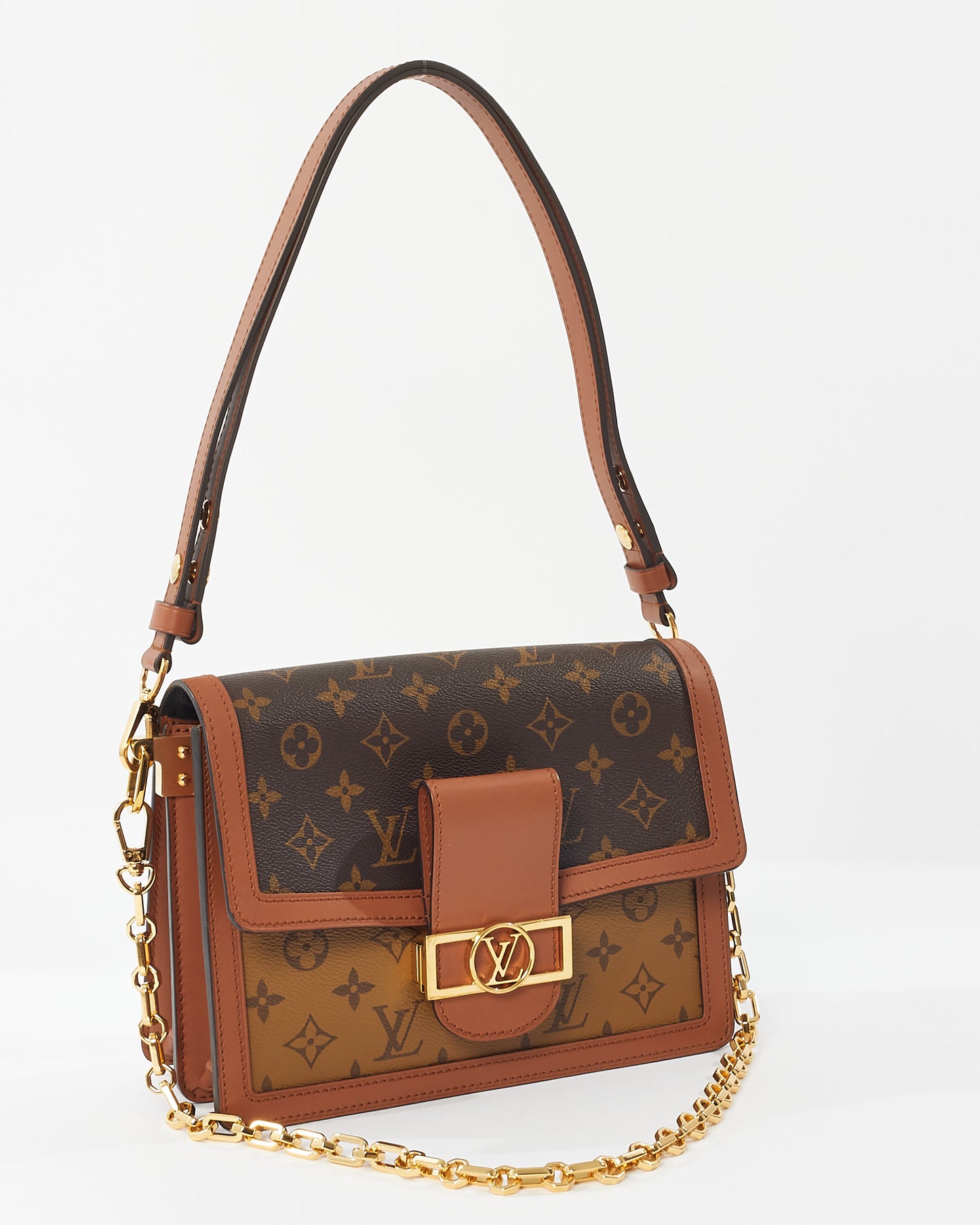 Louis Vuitton Reverse Monogram Canvas Dauphine MM Shoulder Bag