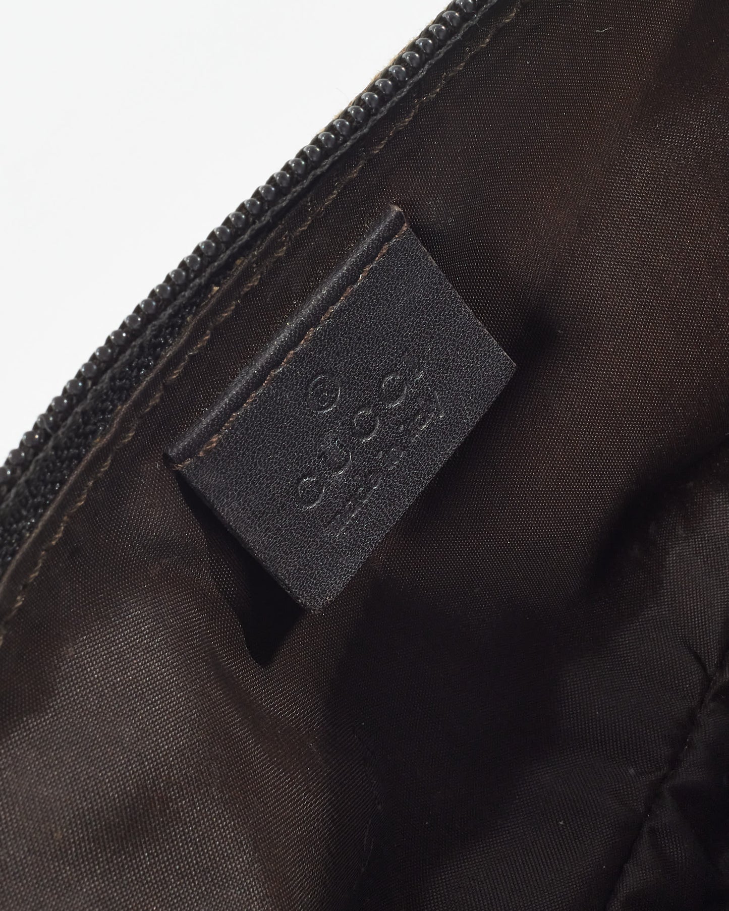 Gucci Vintage Brown Monogram GG Canvas Boat Pochette