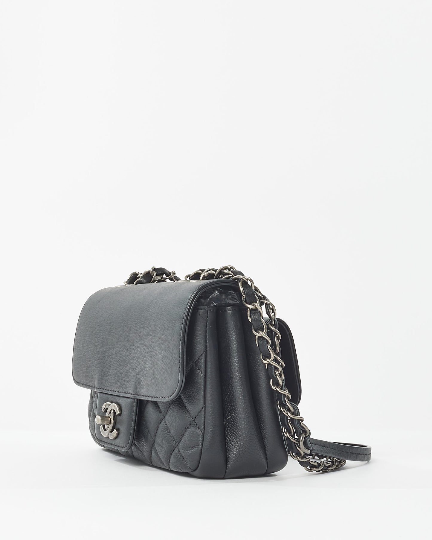 Chanel Black Leather "All About" Small Flap Bag