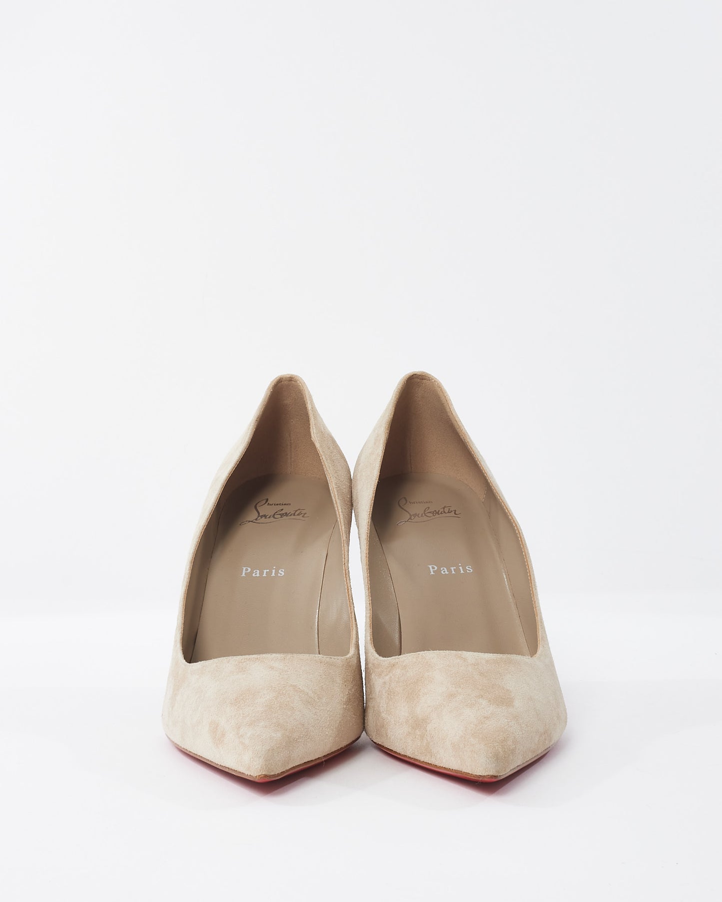 Christian Louboutin Beige Suede Kate 85mm Pumps - 41