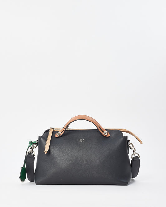 Fendi Black Green & Brown Leather "By The Way" Bowling Bag