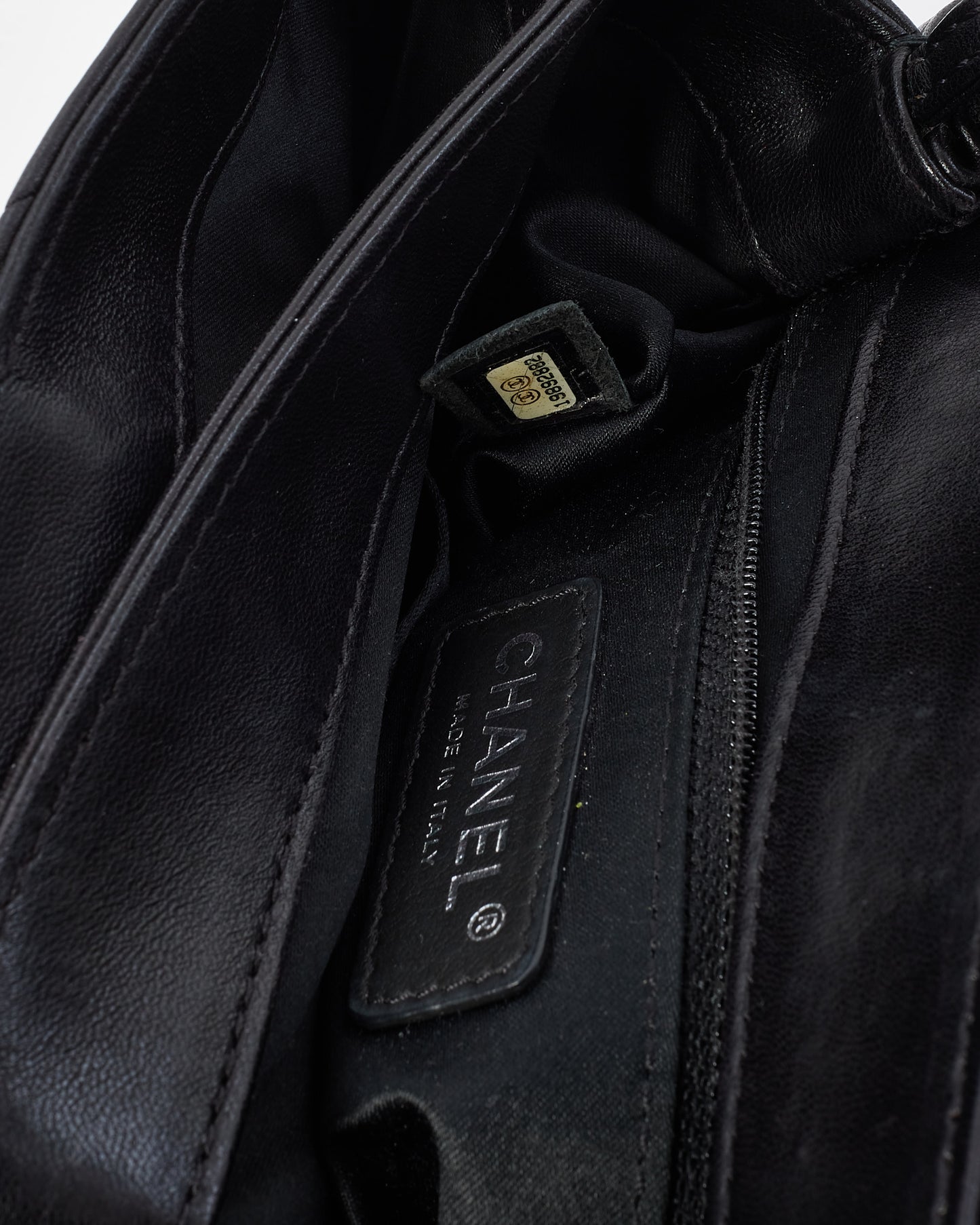 Chanel Black Lambskin Single Flap Coco Loop Shoulder Bag