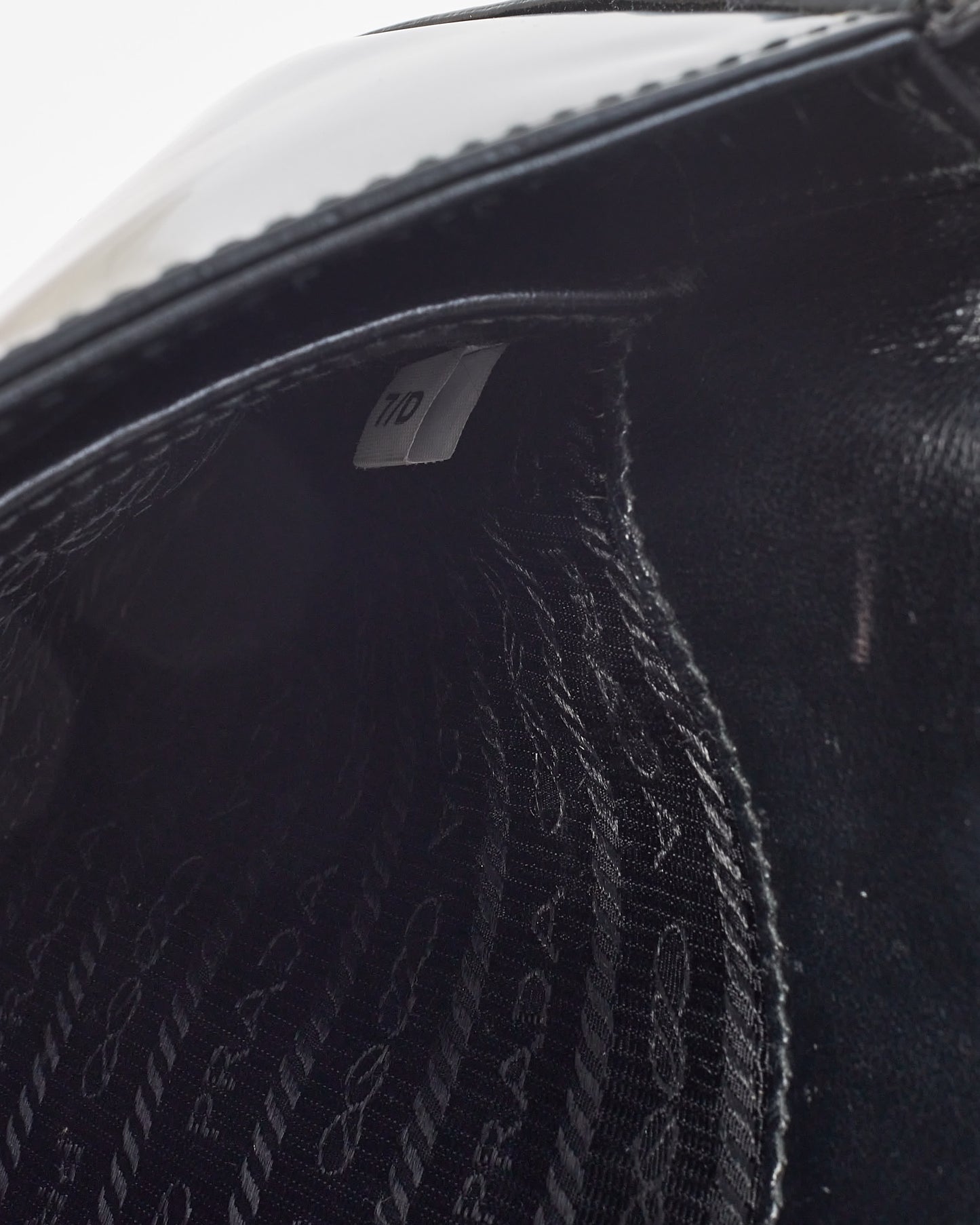 Prada Black Brushed Leather Small Flap Cleo Shoulder Bag