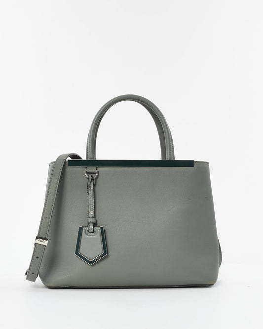 Fendi Grey Leather Small 2Jours Tote Bag